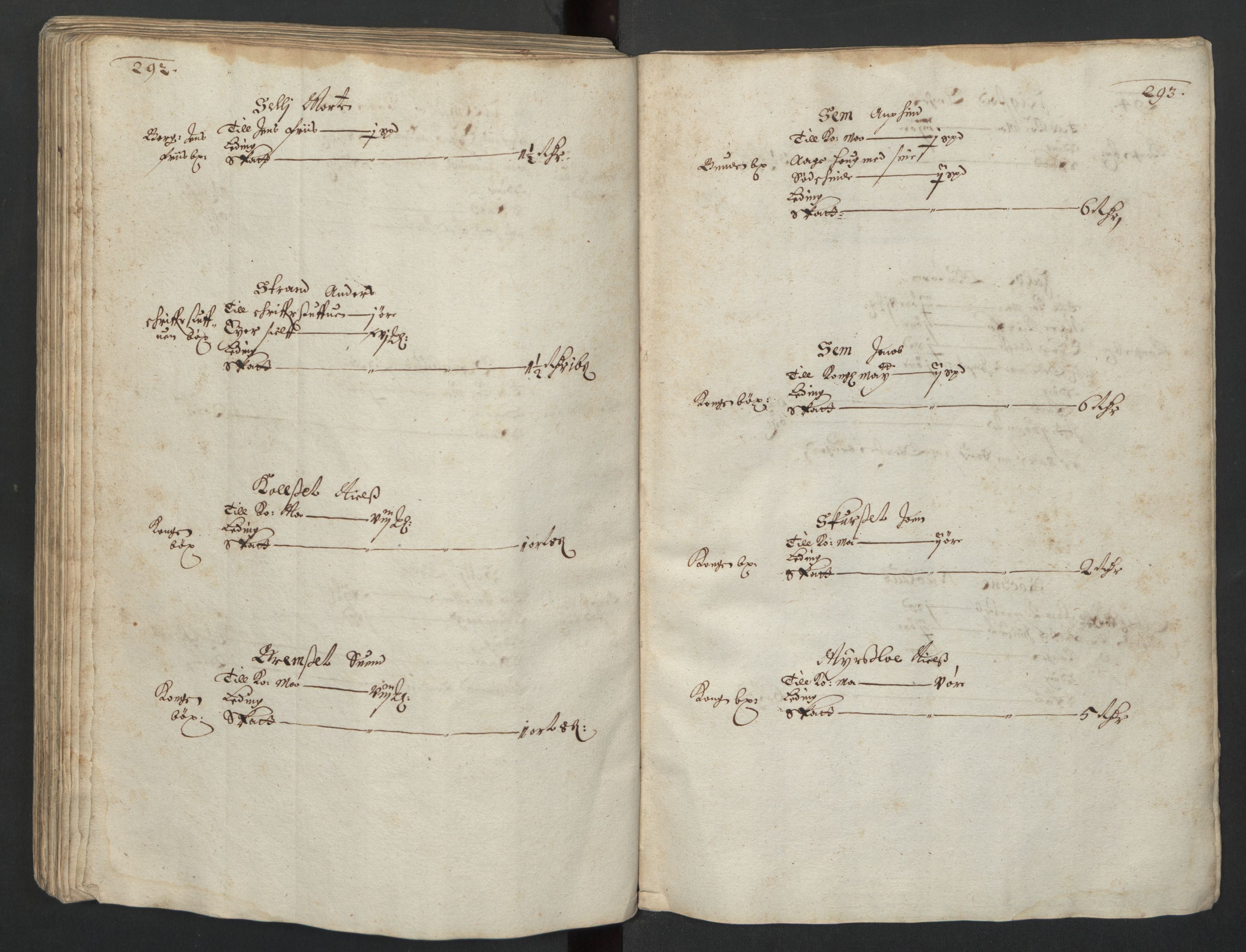 Rentekammeret inntil 1814, Realistisk ordnet avdeling, AV/RA-EA-4070/L/L0029/0001: Trondheim lagdømme: / Alminnelig jordebok og skattemanntall - Inderøy, 1661, p. 292-293