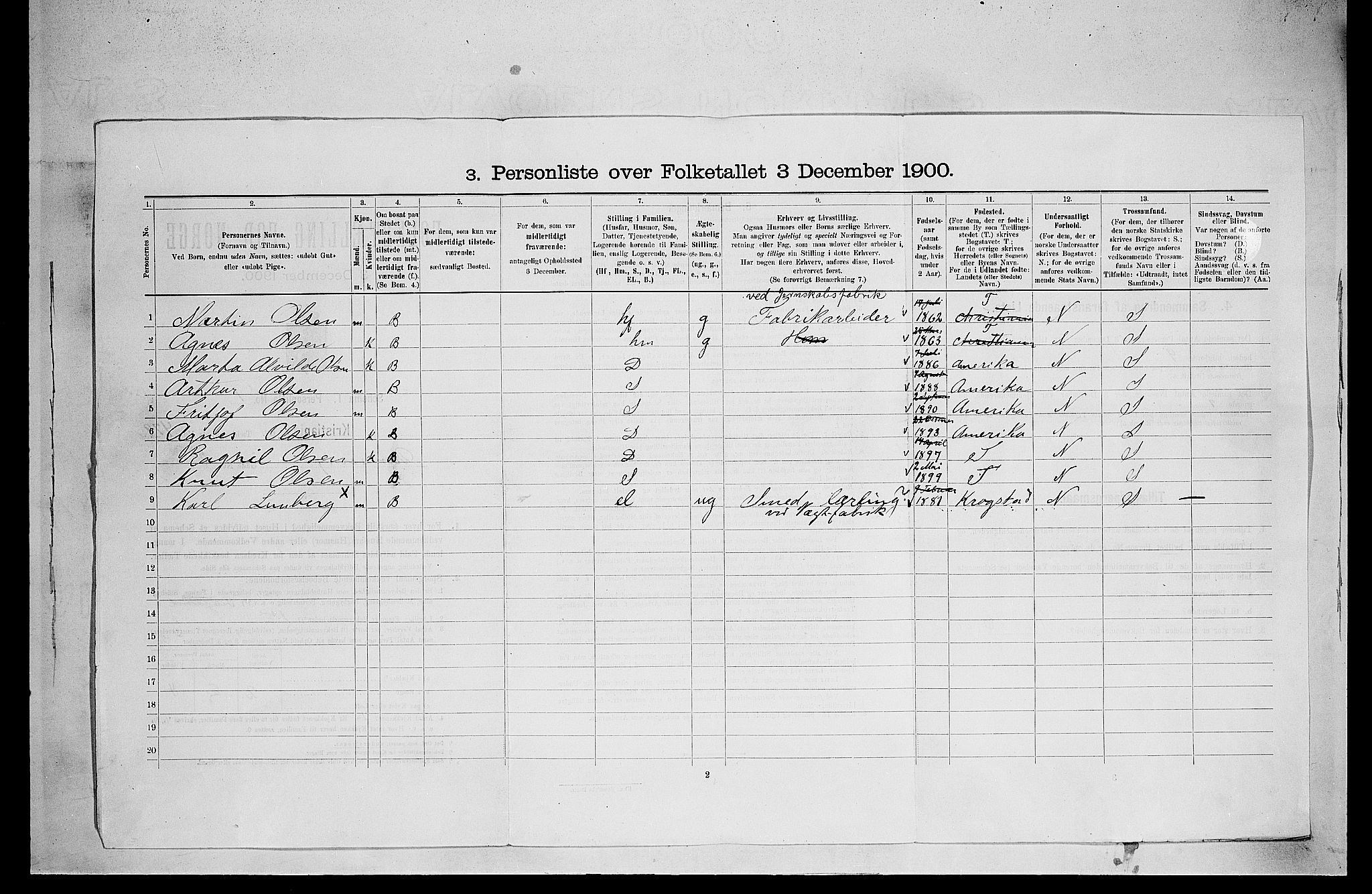 SAO, 1900 census for Kristiania, 1900, p. 15392