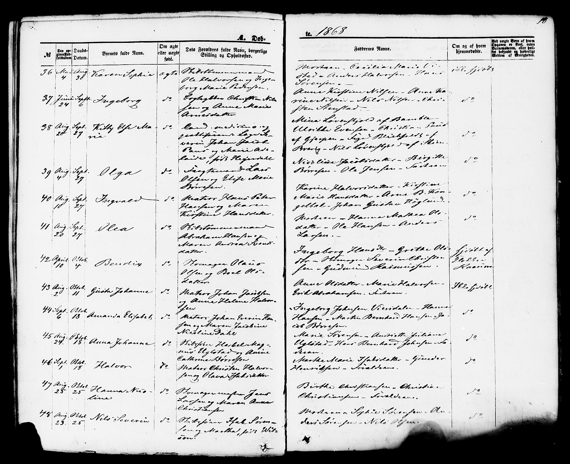 Brevik kirkebøker, AV/SAKO-A-255/F/Fa/L0006: Parish register (official) no. 6, 1866-1881, p. 18