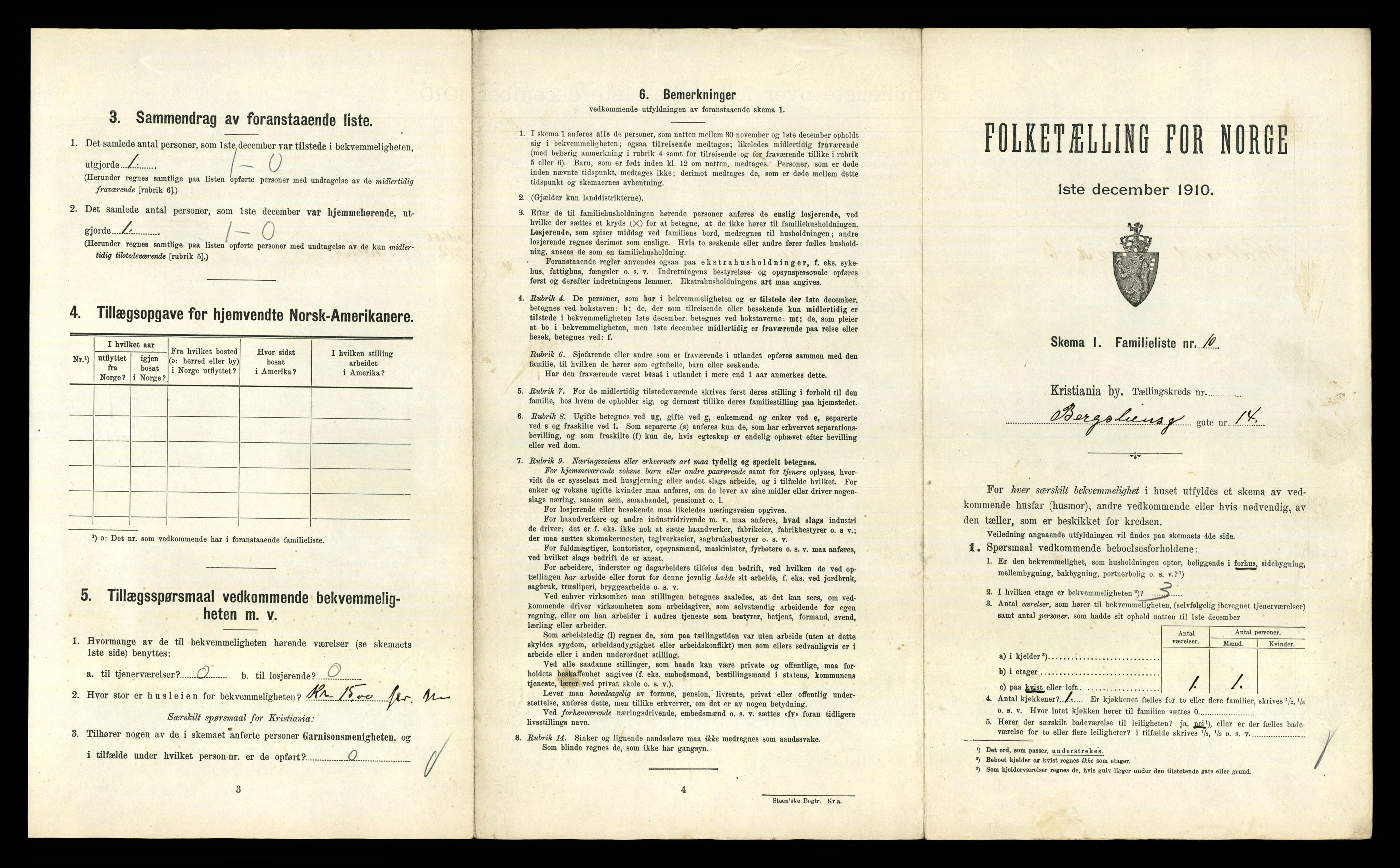 RA, 1910 census for Kristiania, 1910, p. 5431