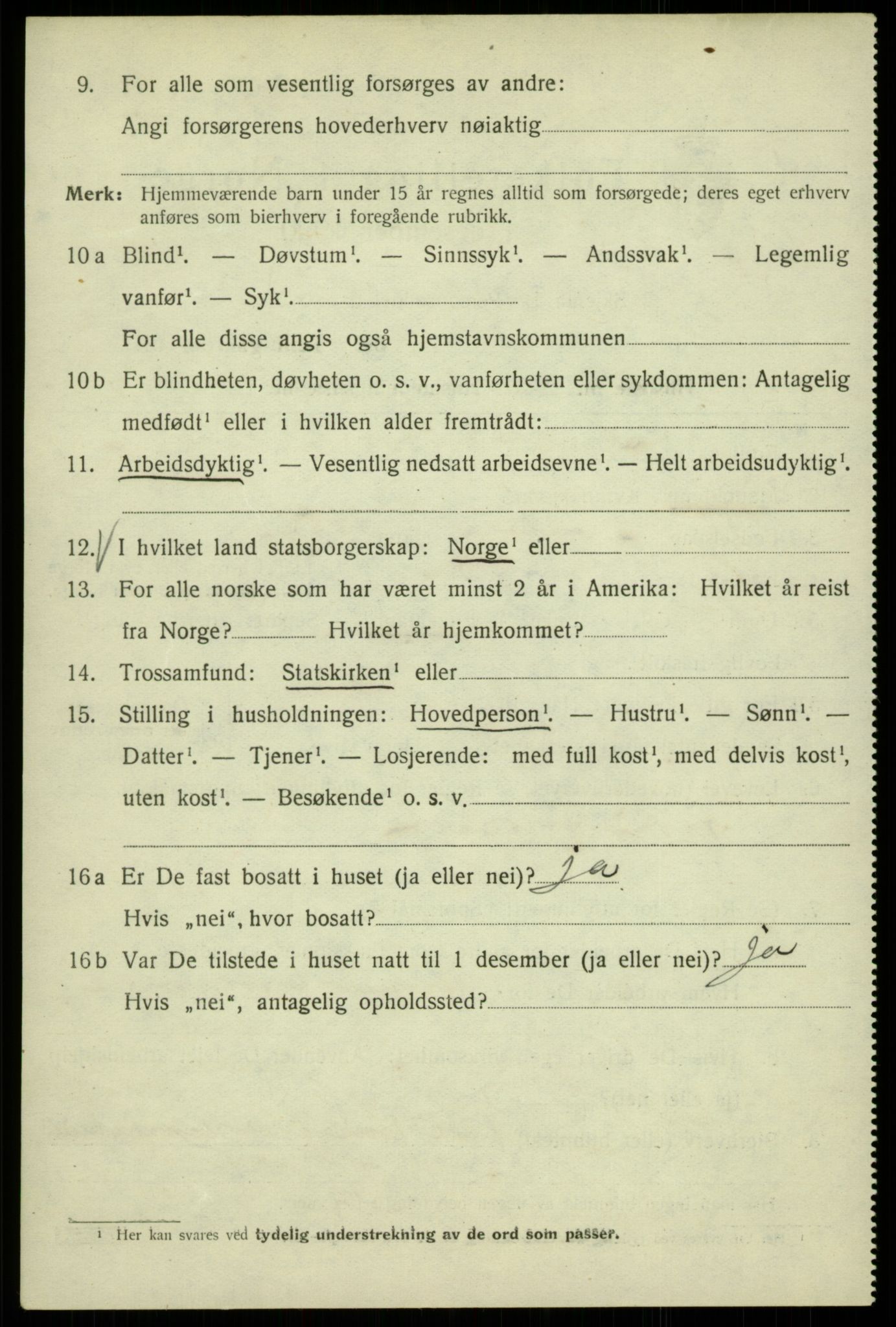 SAB, 1920 census for Bergen, 1920, p. 59547