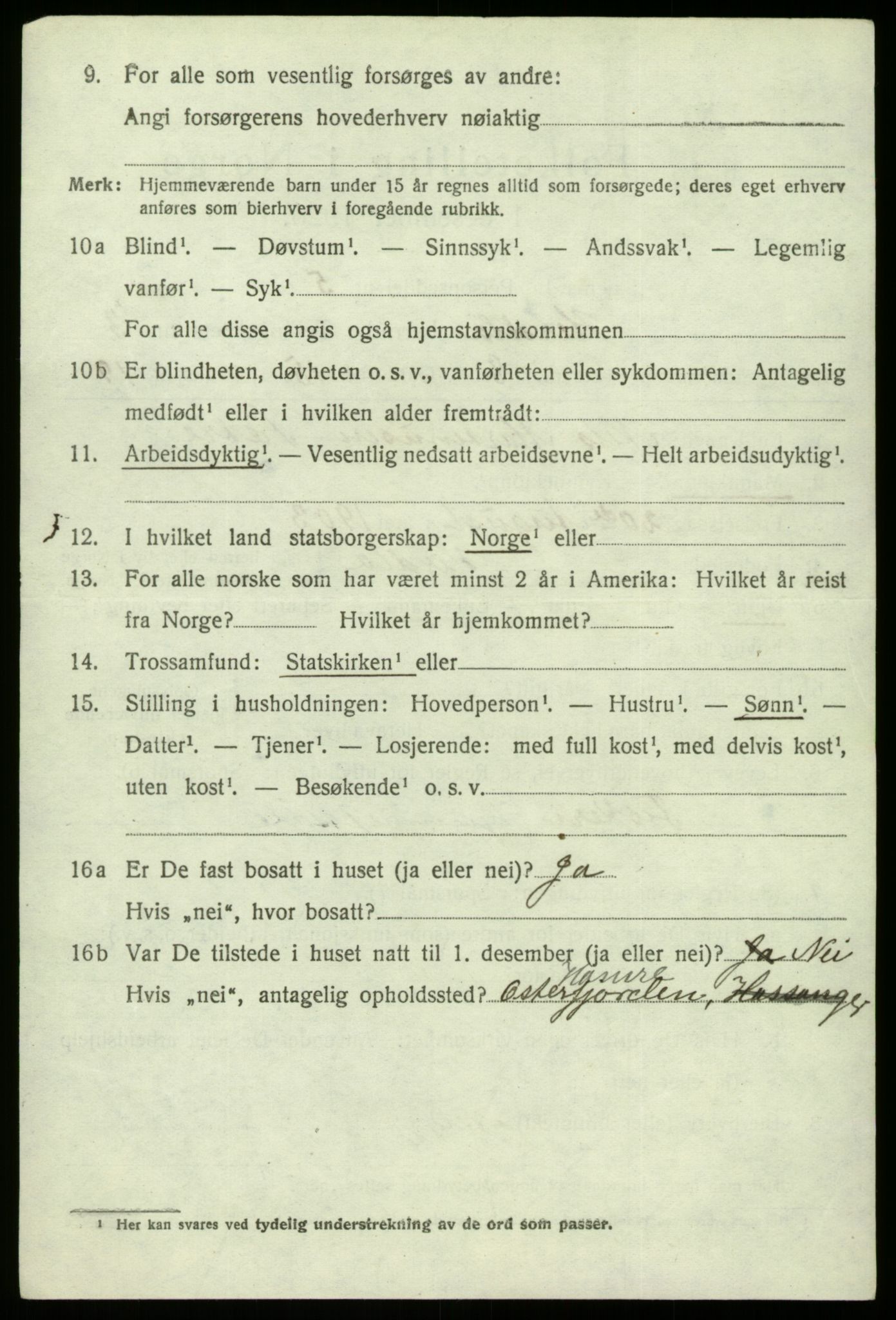 SAB, 1920 census for Herdla, 1920, p. 2900