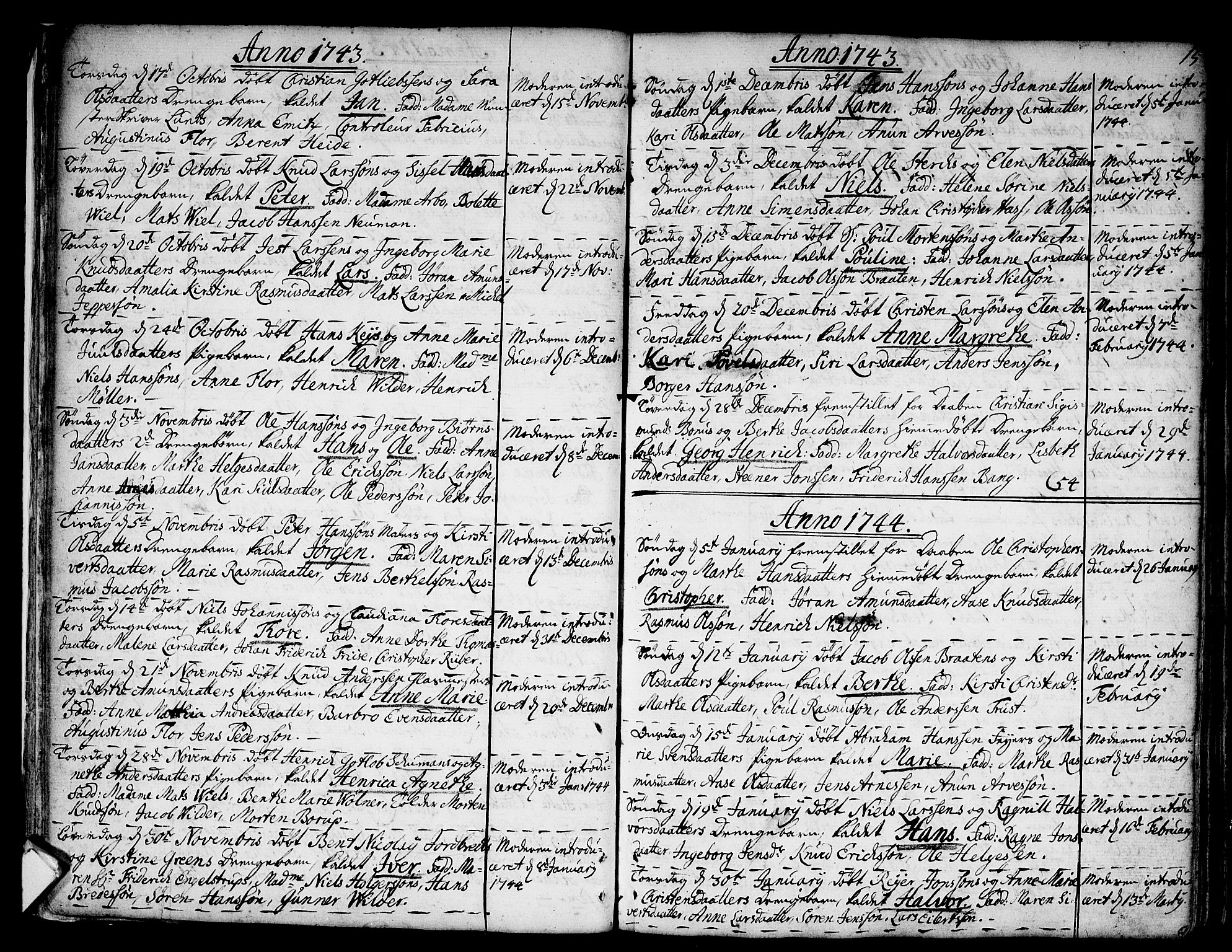 Strømsø kirkebøker, SAKO/A-246/F/Fa/L0007: Parish register (official) no. I 7, 1739-1751, p. 15