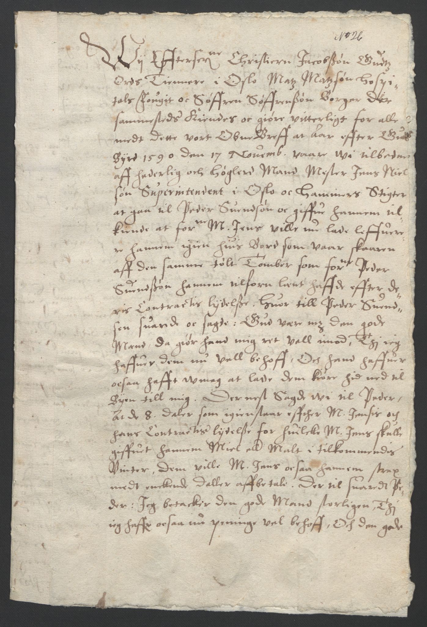 Oslo stiftsdireksjon, SAO/A-11085/G/Gb/L0001: Bispestolens dokumenter, 1584-1612, p. 107
