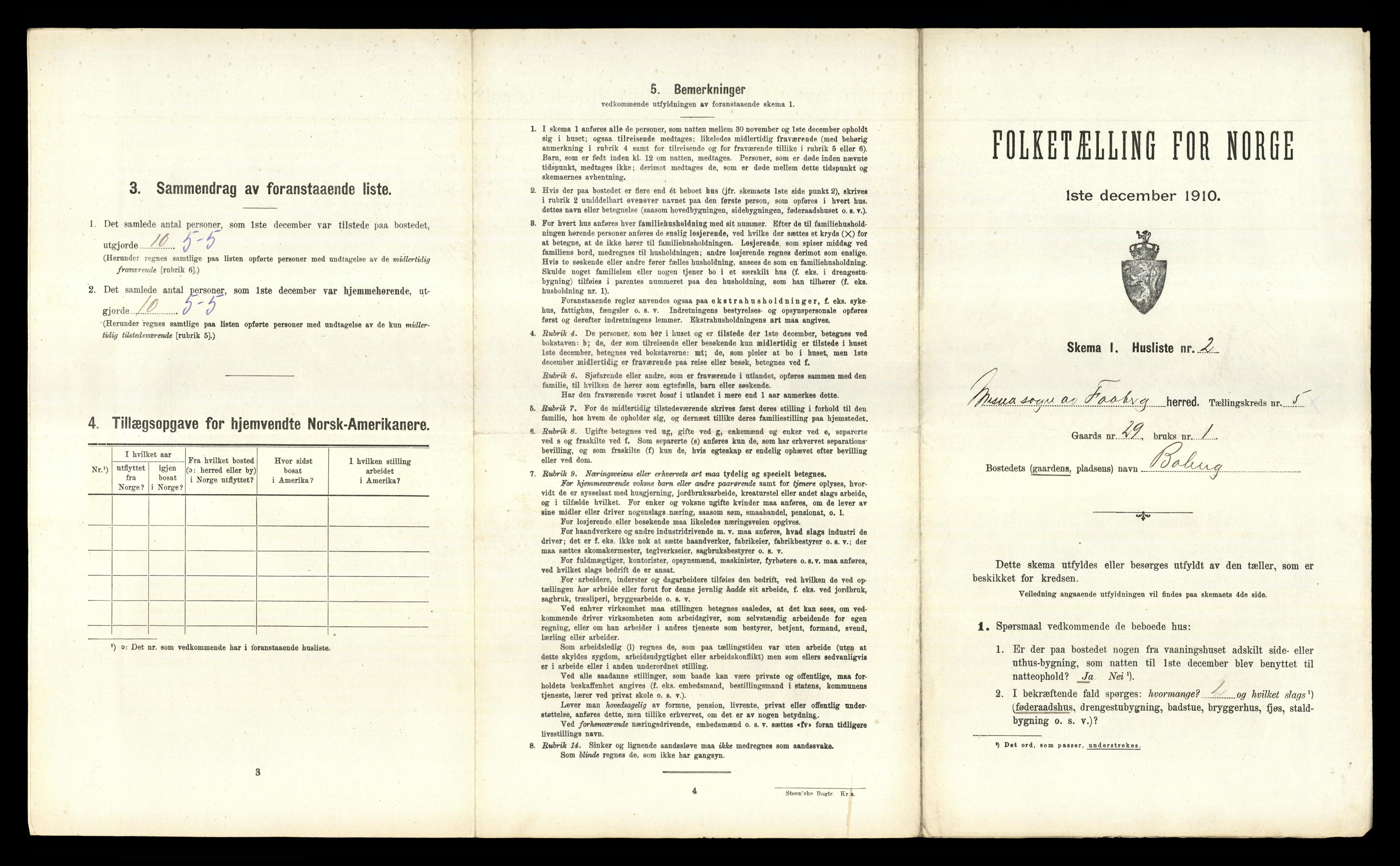 RA, 1910 census for Fåberg, 1910, p. 402