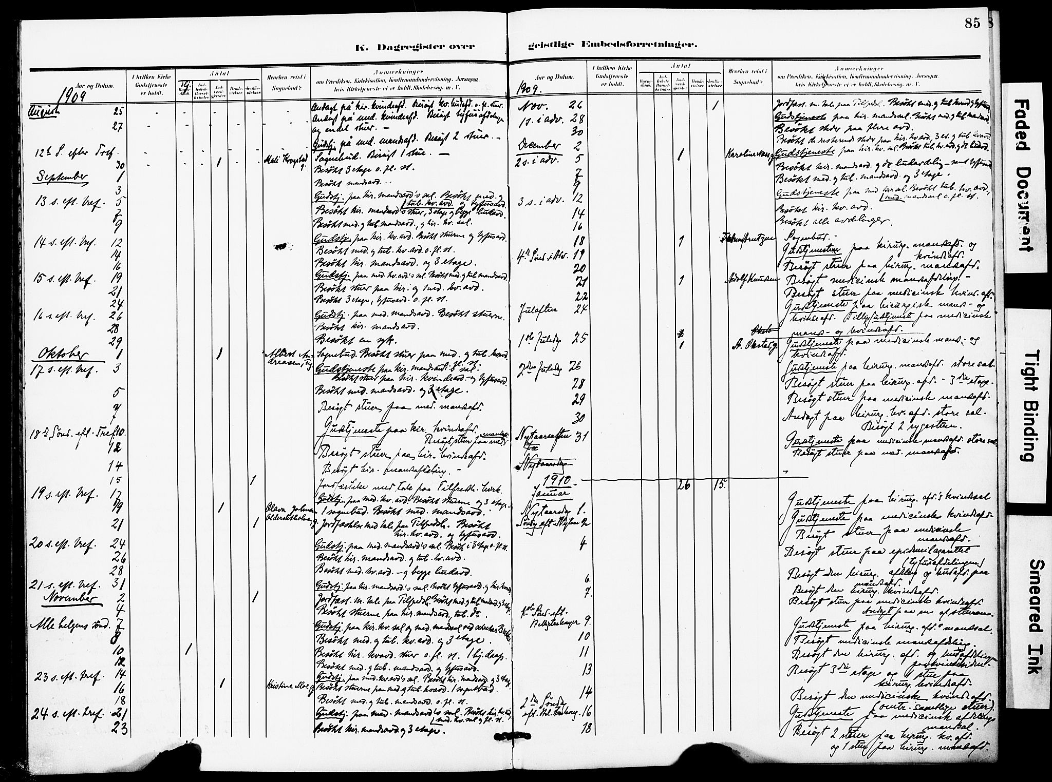 Ministerialprotokoller, klokkerbøker og fødselsregistre - Sør-Trøndelag, SAT/A-1456/628/L0483: Parish register (official) no. 628A01, 1902-1920, p. 85