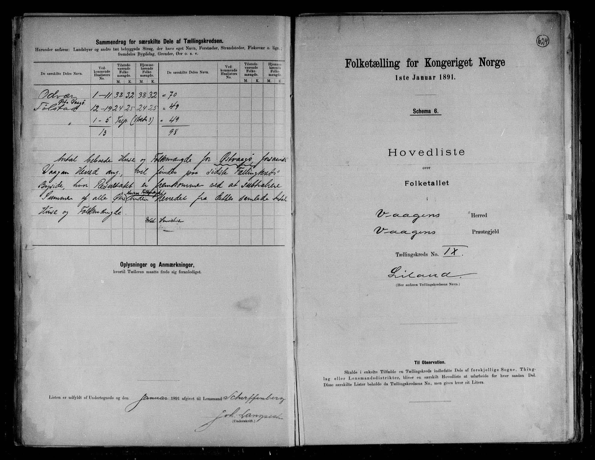 RA, 1891 census for 1865 Vågan, 1891, p. 26