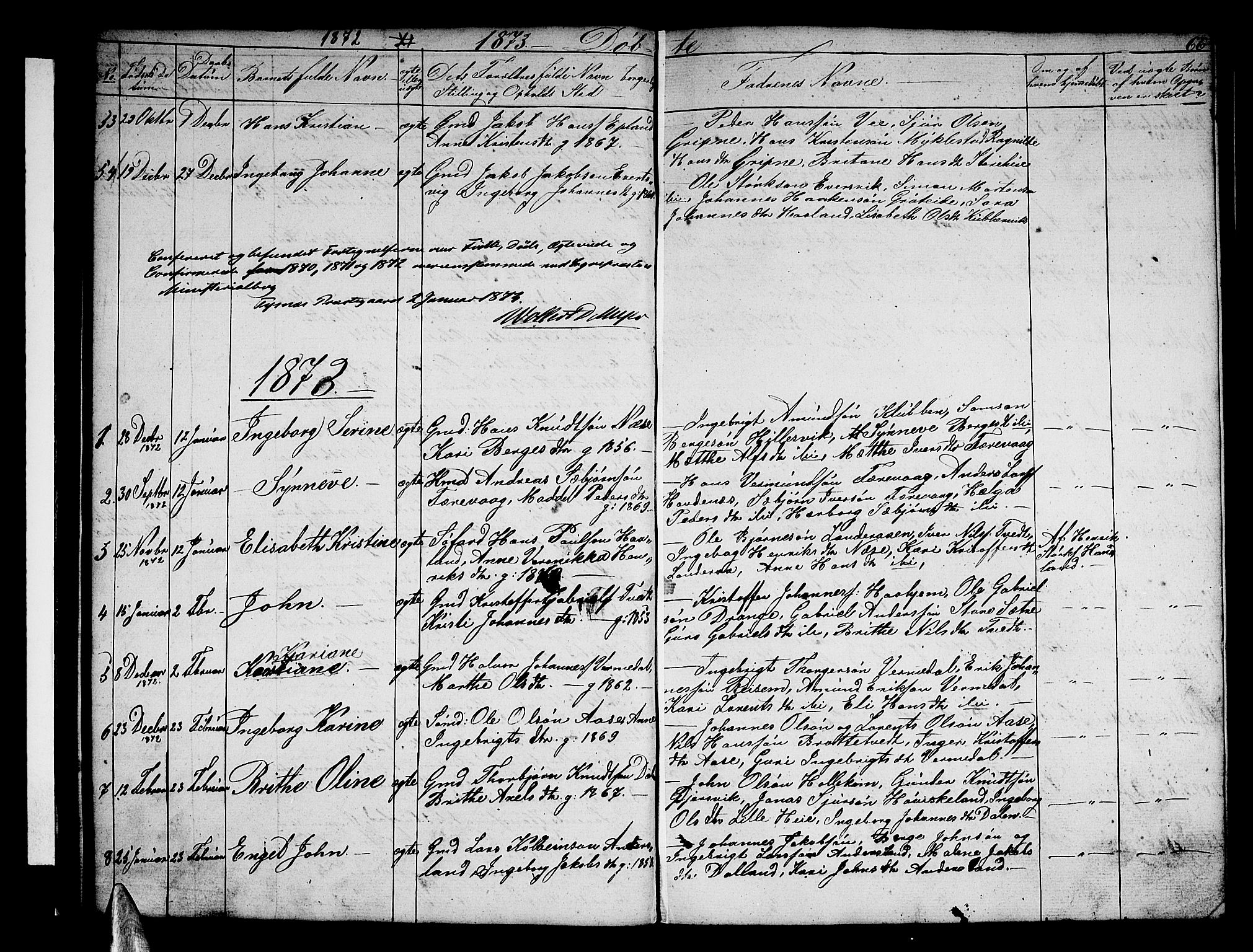 Tysnes sokneprestembete, SAB/A-78601/H/Hab: Parish register (copy) no. E 1, 1855-1874, p. 66