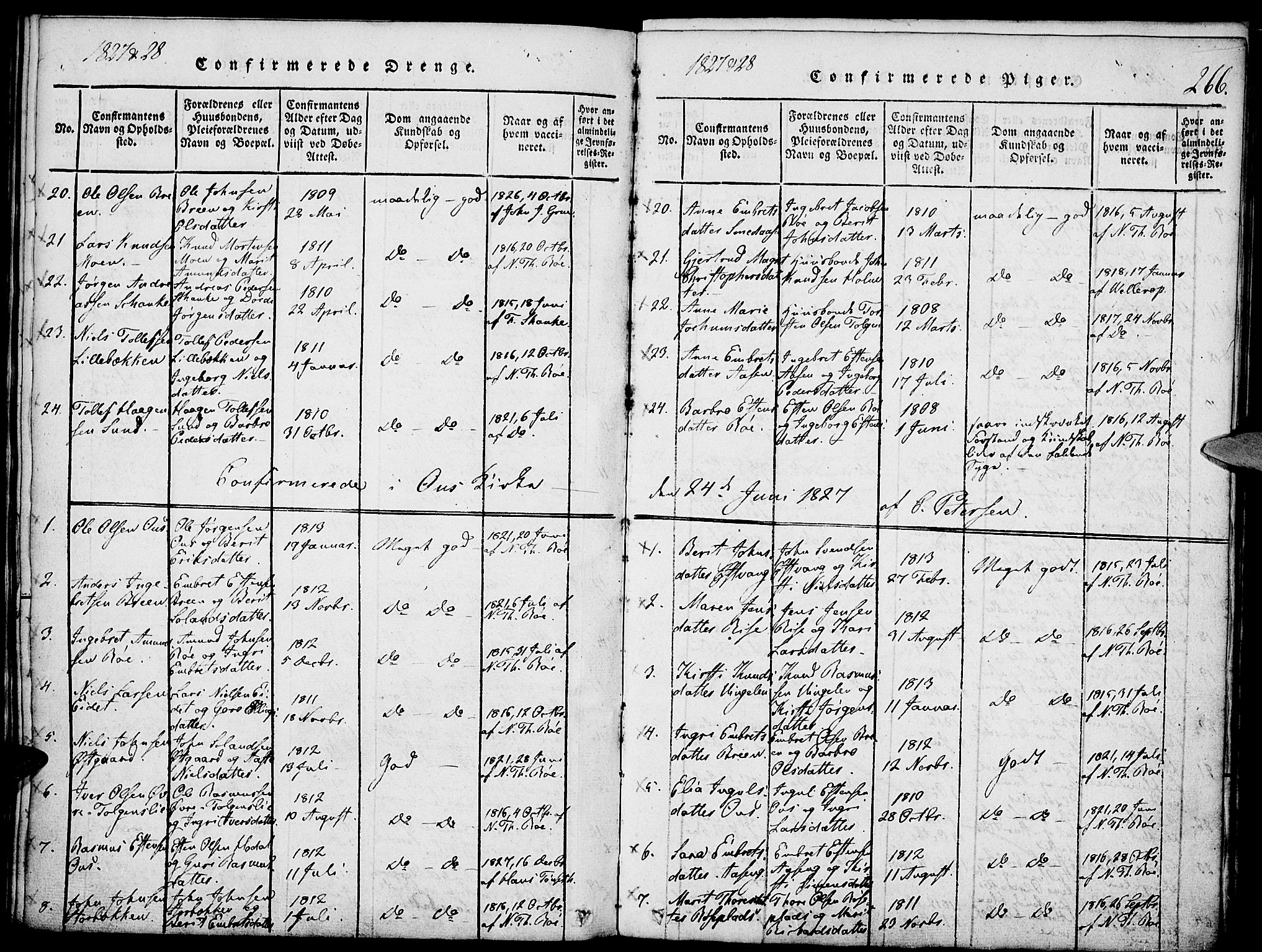 Tolga prestekontor, SAH/PREST-062/K/L0004: Parish register (official) no. 4, 1815-1836, p. 266