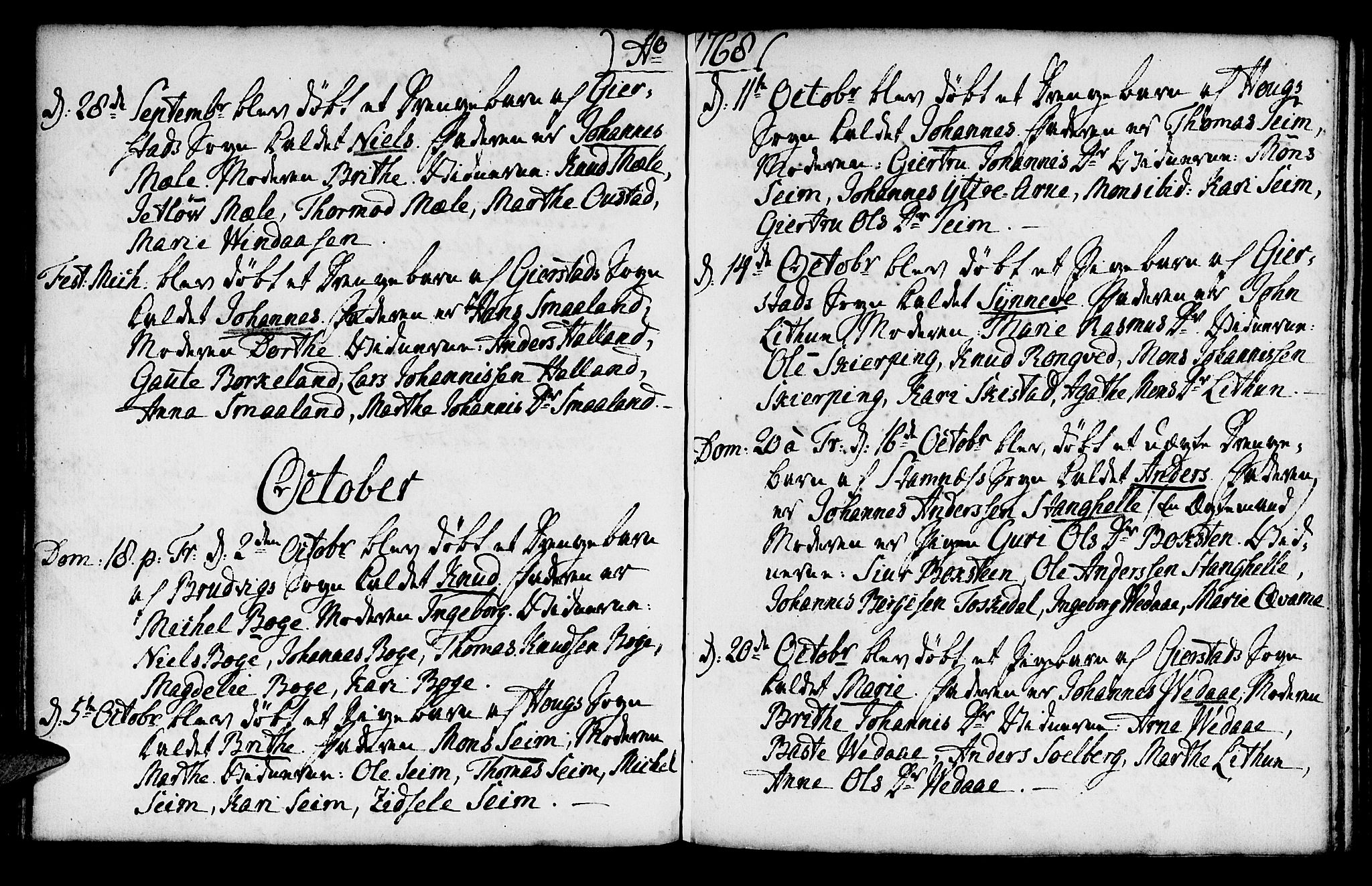 Haus sokneprestembete, AV/SAB-A-75601/H/Haa: Parish register (official) no. A 8, 1754-1769, p. 126