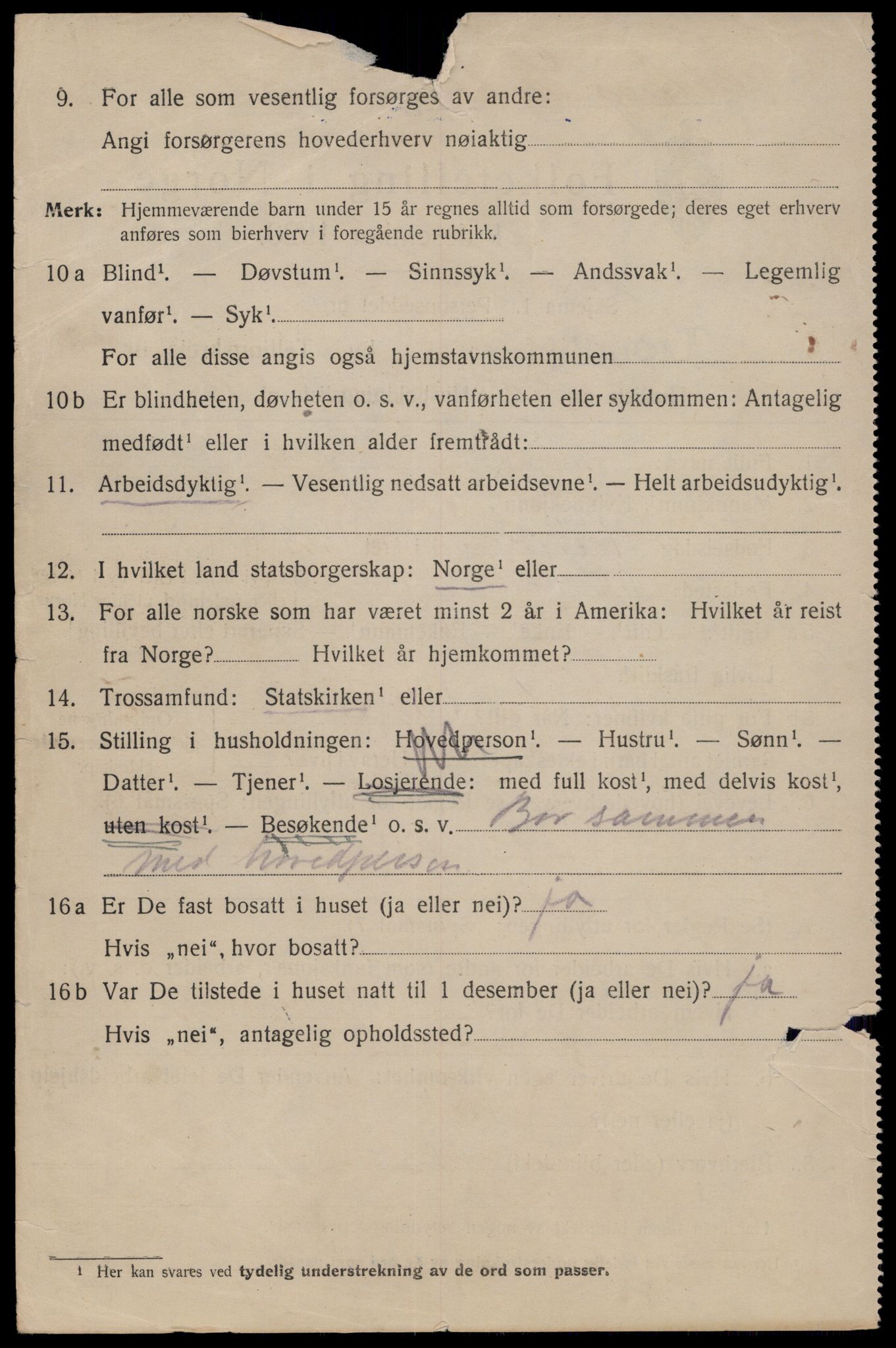 SAT, 1920 census for Trondheim, 1920, p. 49421