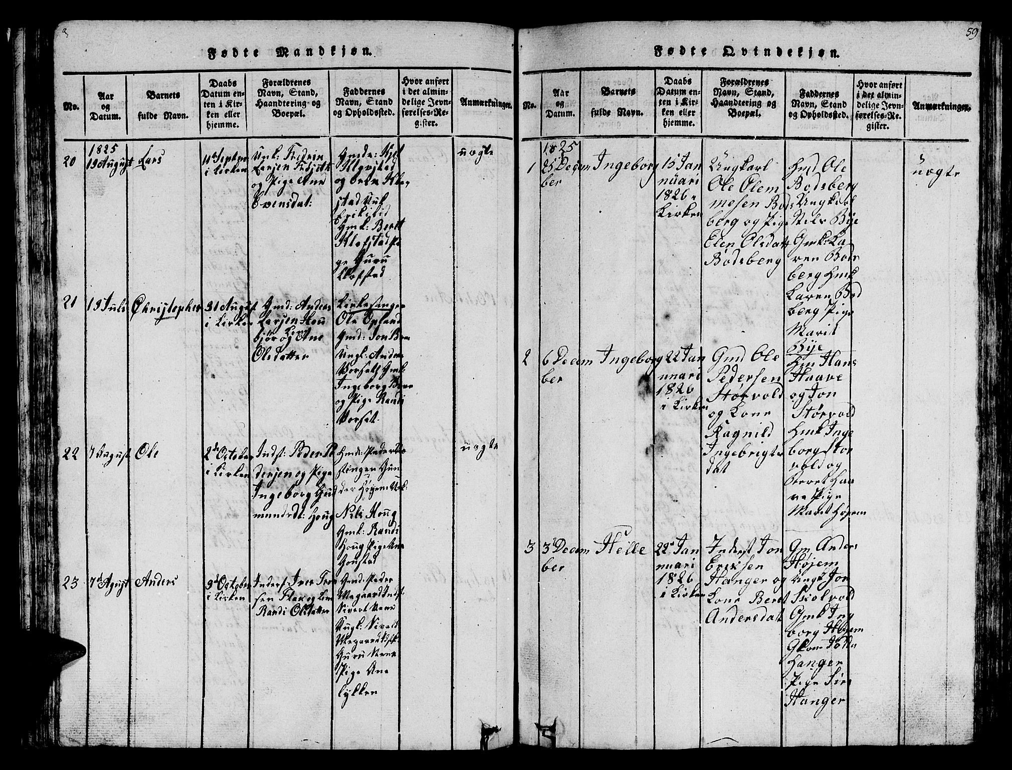 Ministerialprotokoller, klokkerbøker og fødselsregistre - Sør-Trøndelag, SAT/A-1456/612/L0385: Parish register (copy) no. 612C01, 1816-1845, p. 59