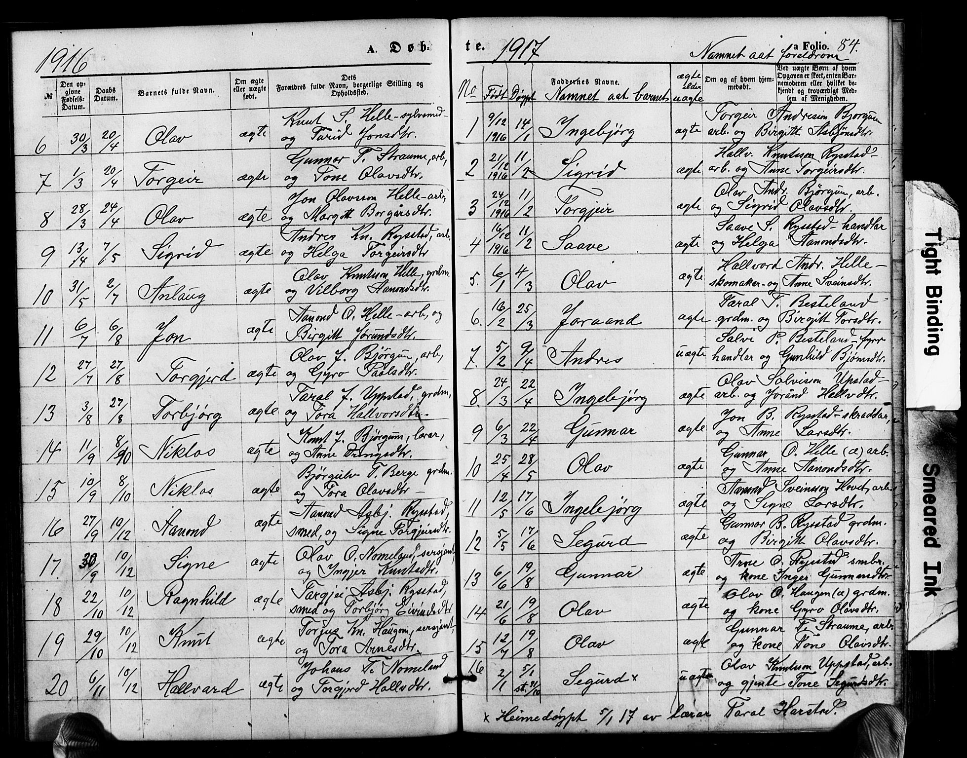 Valle sokneprestkontor, AV/SAK-1111-0044/F/Fb/Fbb/L0002: Parish register (copy) no. B 2, 1875-1921, p. 84