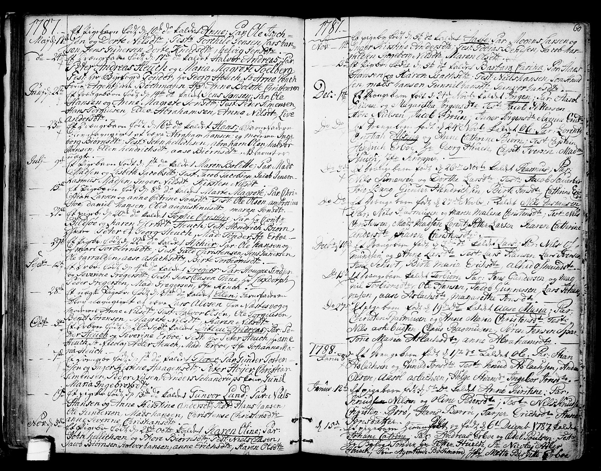 Kragerø kirkebøker, SAKO/A-278/F/Fa/L0002: Parish register (official) no. 2, 1767-1802, p. 60