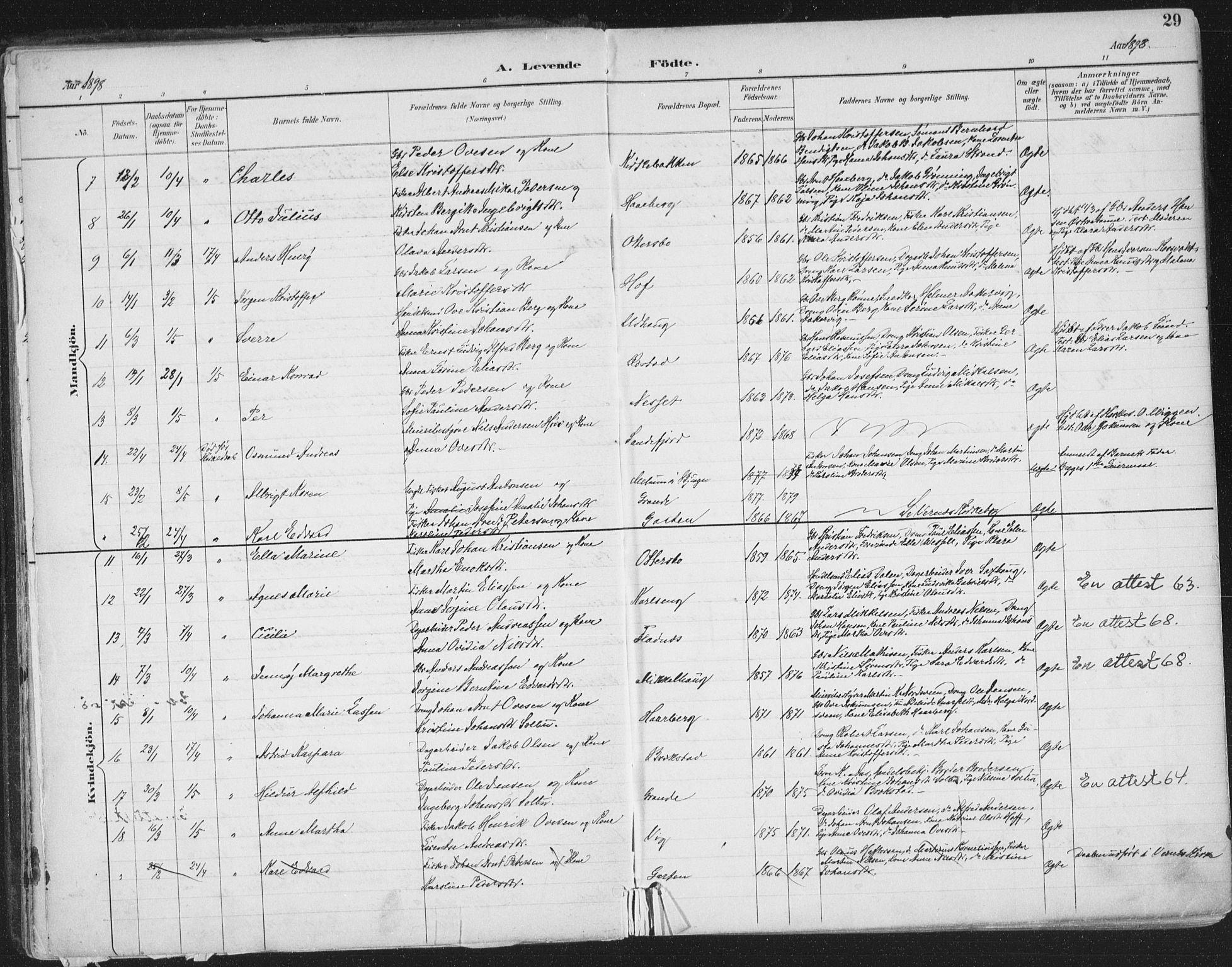 Ministerialprotokoller, klokkerbøker og fødselsregistre - Sør-Trøndelag, SAT/A-1456/659/L0743: Parish register (official) no. 659A13, 1893-1910, p. 29