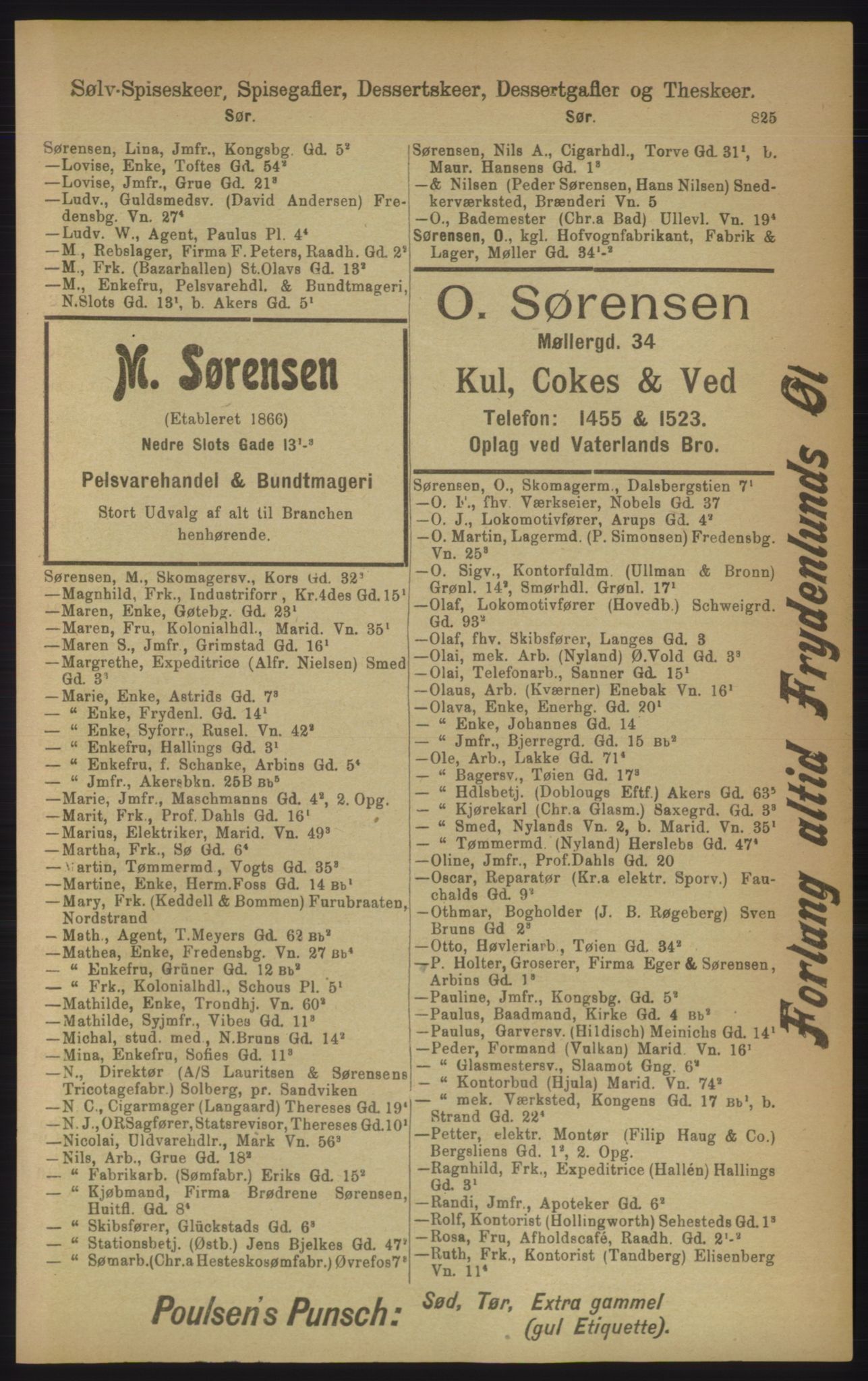 Kristiania/Oslo adressebok, PUBL/-, 1906, p. 825