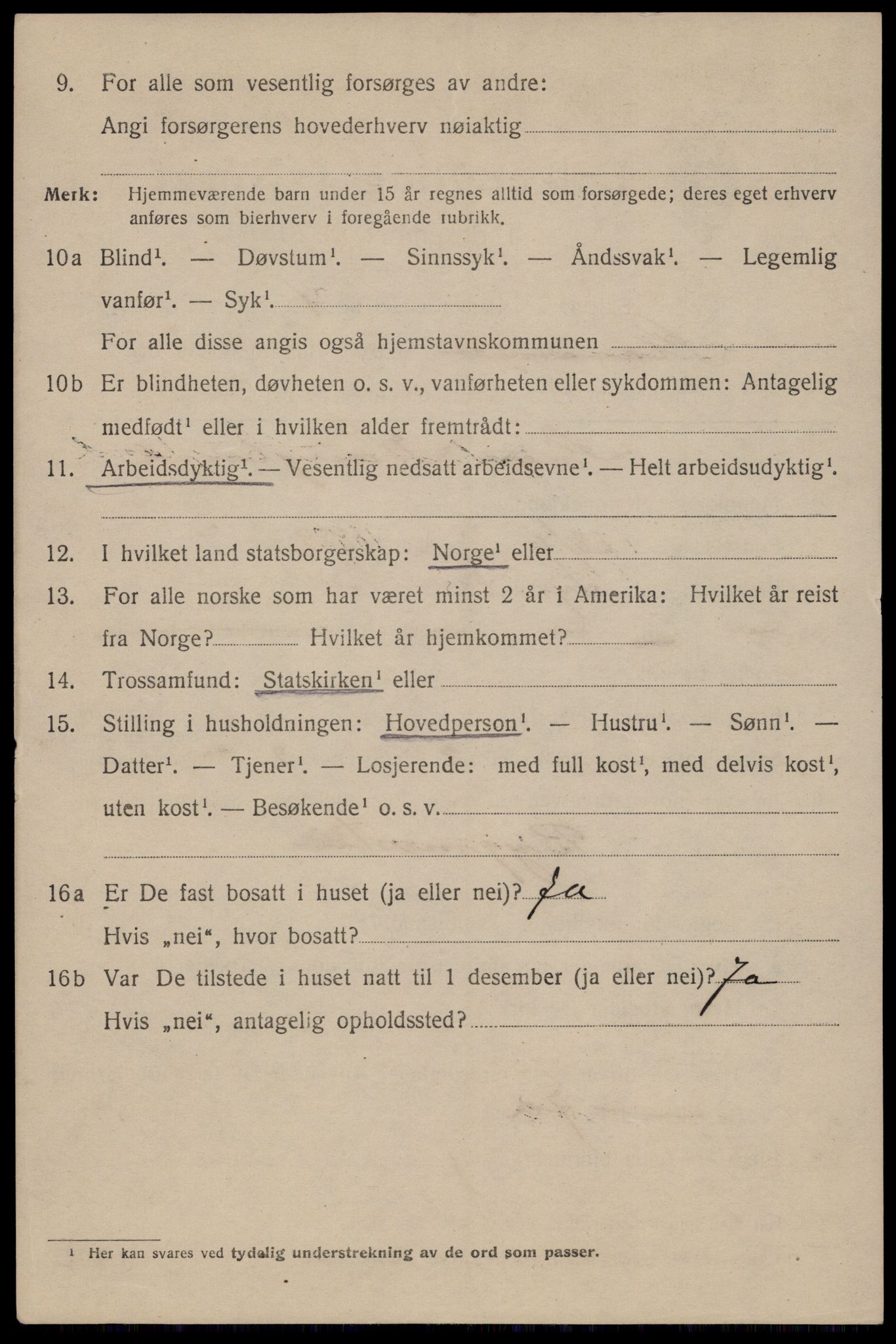 SAST, 1920 census for Stavanger, 1920, p. 84967