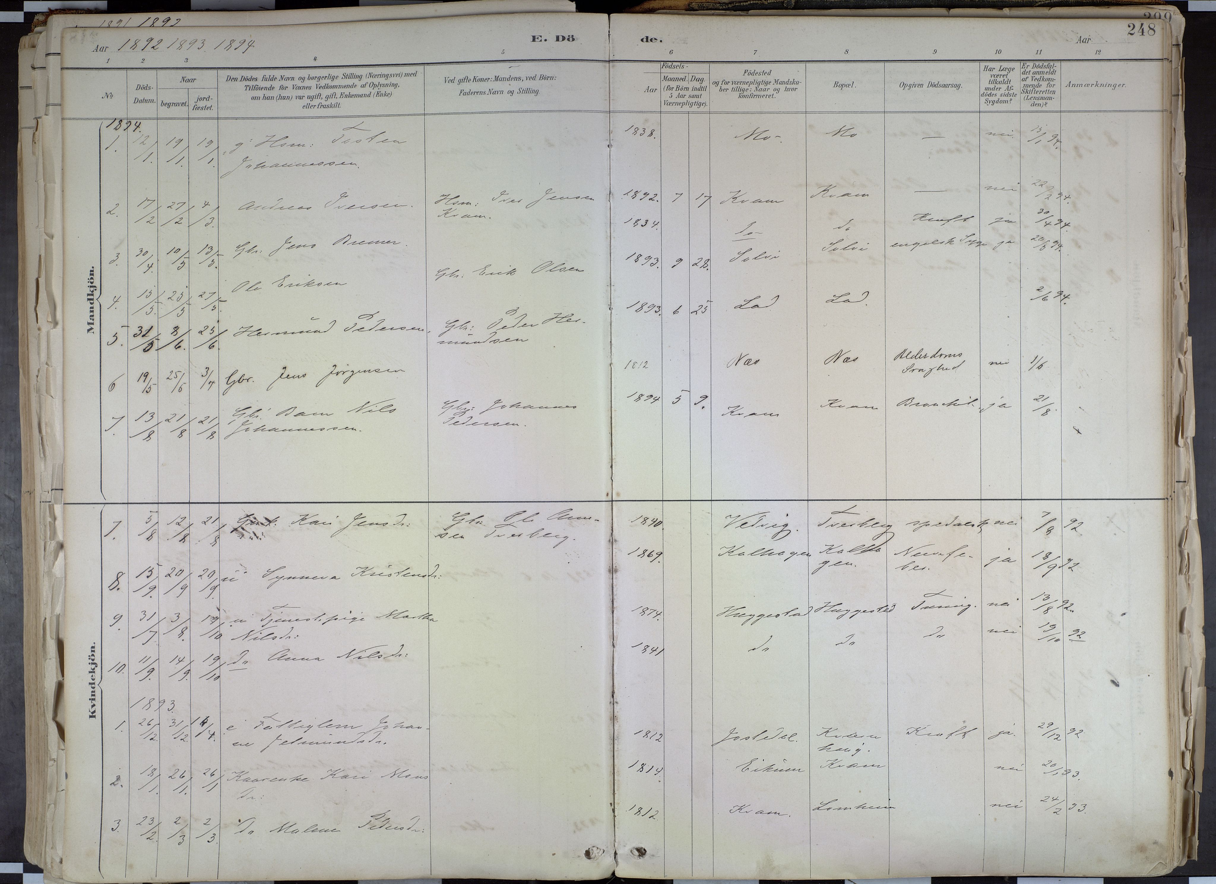 Hafslo sokneprestembete, AV/SAB-A-80301/H/Haa/Haab/L0001: Parish register (official) no. B 1, 1886-1945, p. 248