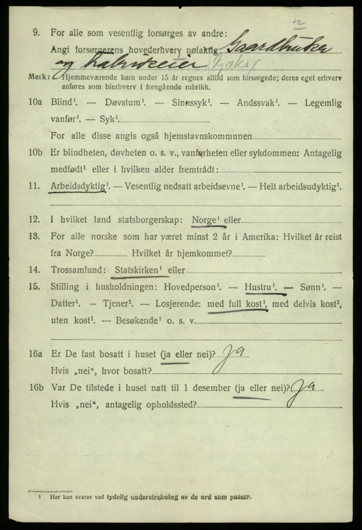 SAB, 1920 census for Alversund, 1920, p. 5313