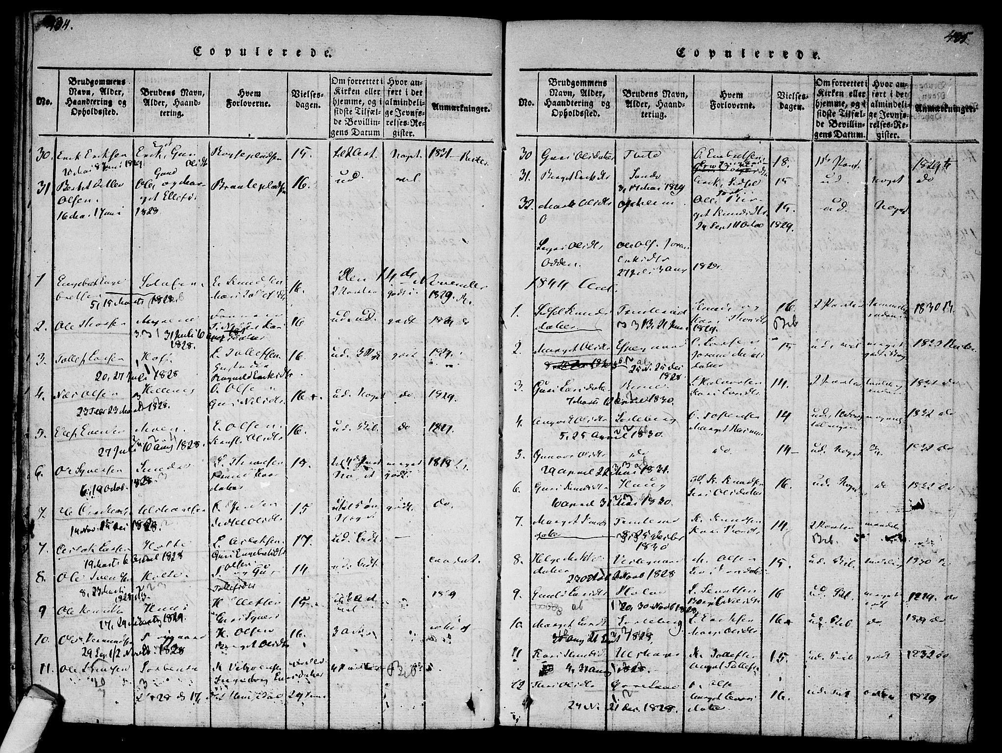 Ål kirkebøker, AV/SAKO-A-249/F/Fa/L0004: Parish register (official) no. I 4, 1815-1825, p. 434-435