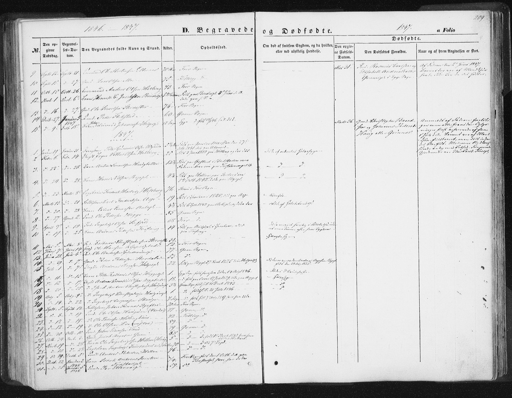 Ministerialprotokoller, klokkerbøker og fødselsregistre - Nord-Trøndelag, SAT/A-1458/746/L0446: Parish register (official) no. 746A05, 1846-1859, p. 209
