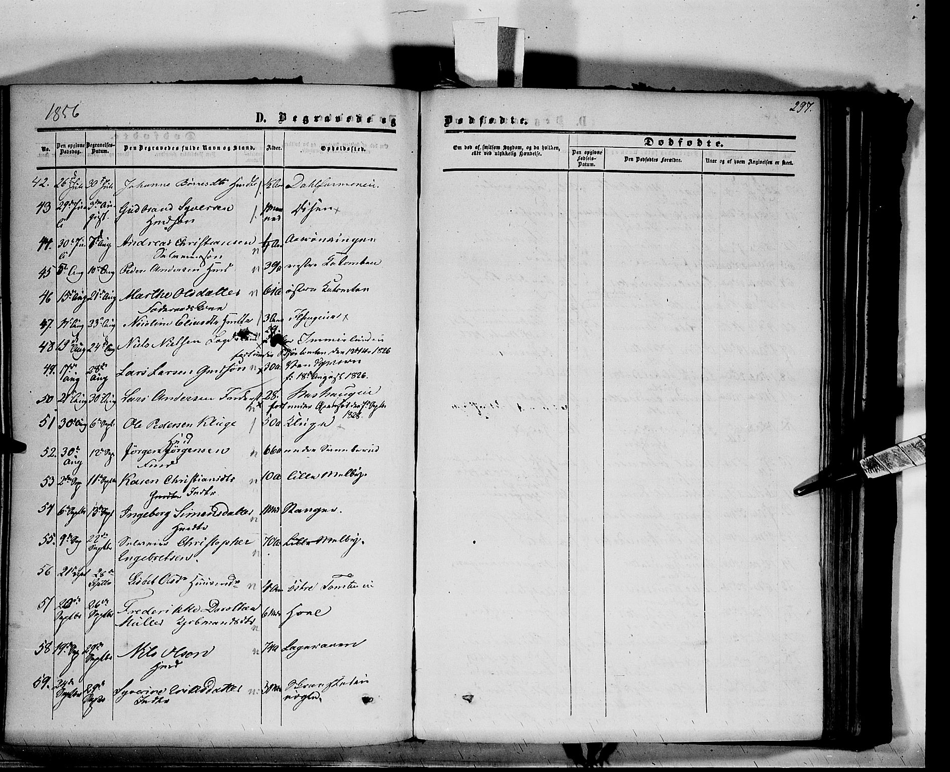 Vang prestekontor, Hedmark, AV/SAH-PREST-008/H/Ha/Haa/L0012: Parish register (official) no. 12, 1855-1870, p. 297