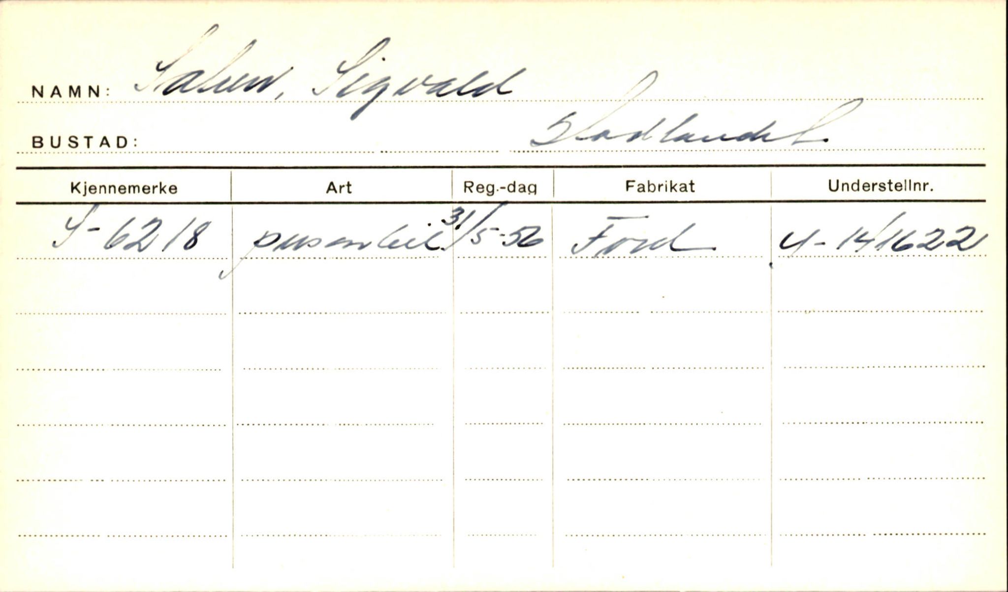 Statens vegvesen, Sogn og Fjordane vegkontor, AV/SAB-A-5301/4/F/L0002: Eigarregister Fjordane til 1.6.1961, 1930-1961, p. 45