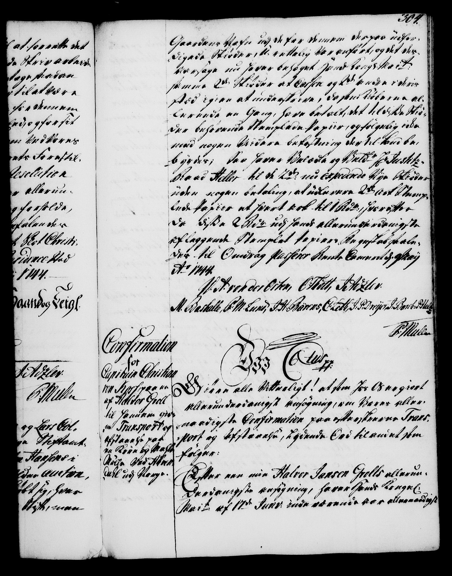 Rentekammeret, Kammerkanselliet, RA/EA-3111/G/Gg/Gga/L0005: Norsk ekspedisjonsprotokoll med register (merket RK 53.5), 1741-1749, p. 304