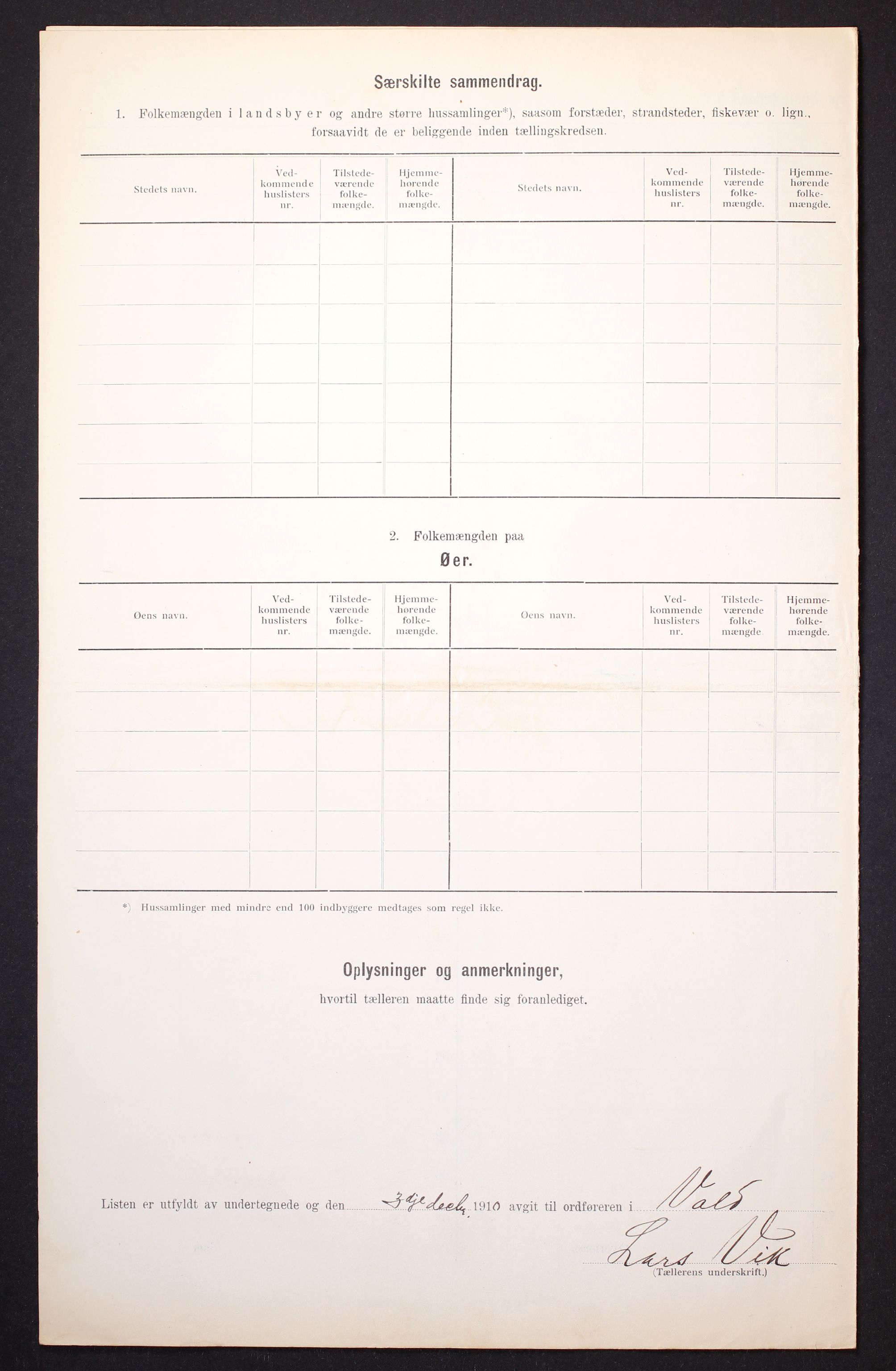 RA, 1910 census for Voll, 1910, p. 6