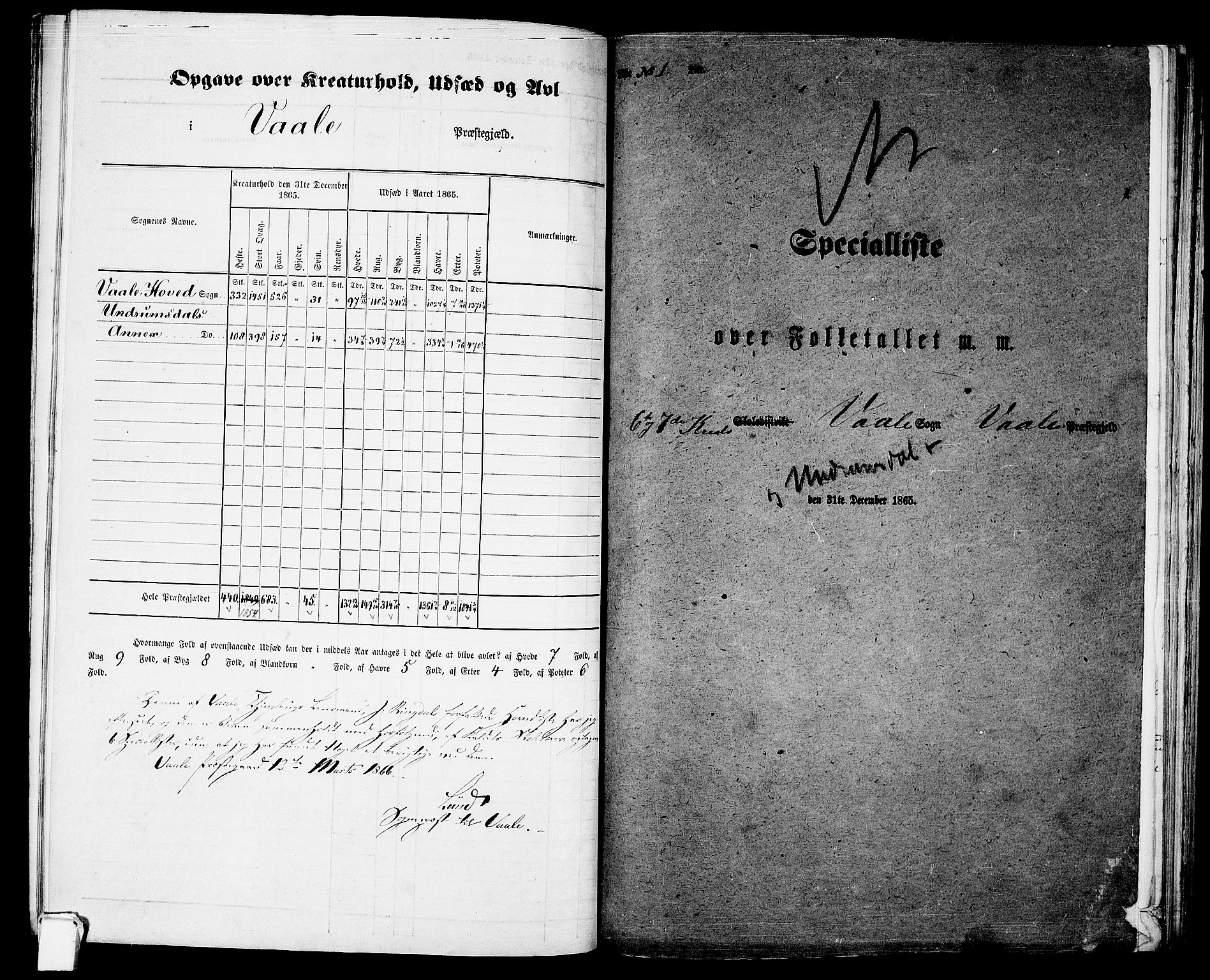 RA, 1865 census for Våle, 1865, p. 11