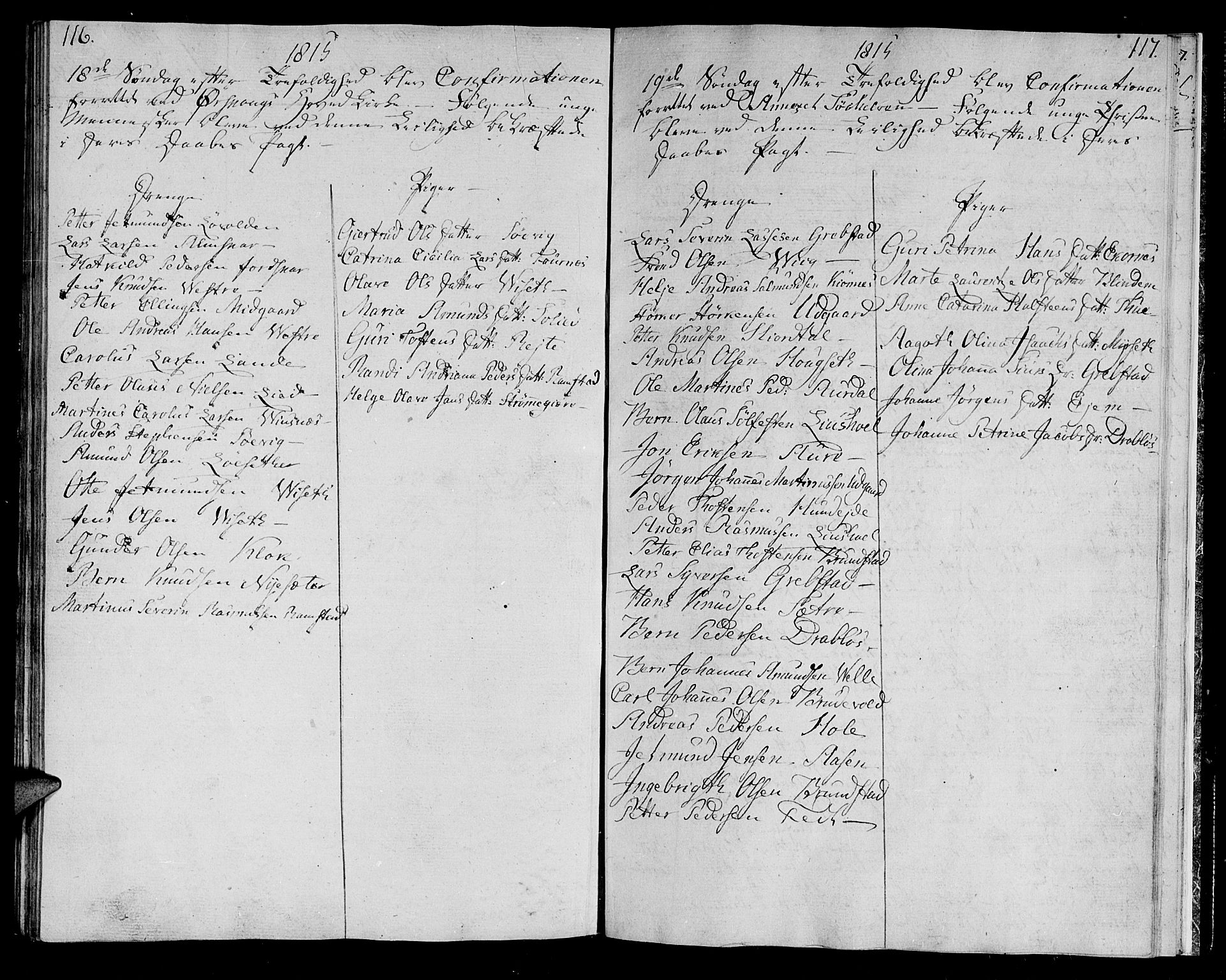 Ministerialprotokoller, klokkerbøker og fødselsregistre - Møre og Romsdal, AV/SAT-A-1454/522/L0309: Parish register (official) no. 522A04, 1810-1816, p. 116-117