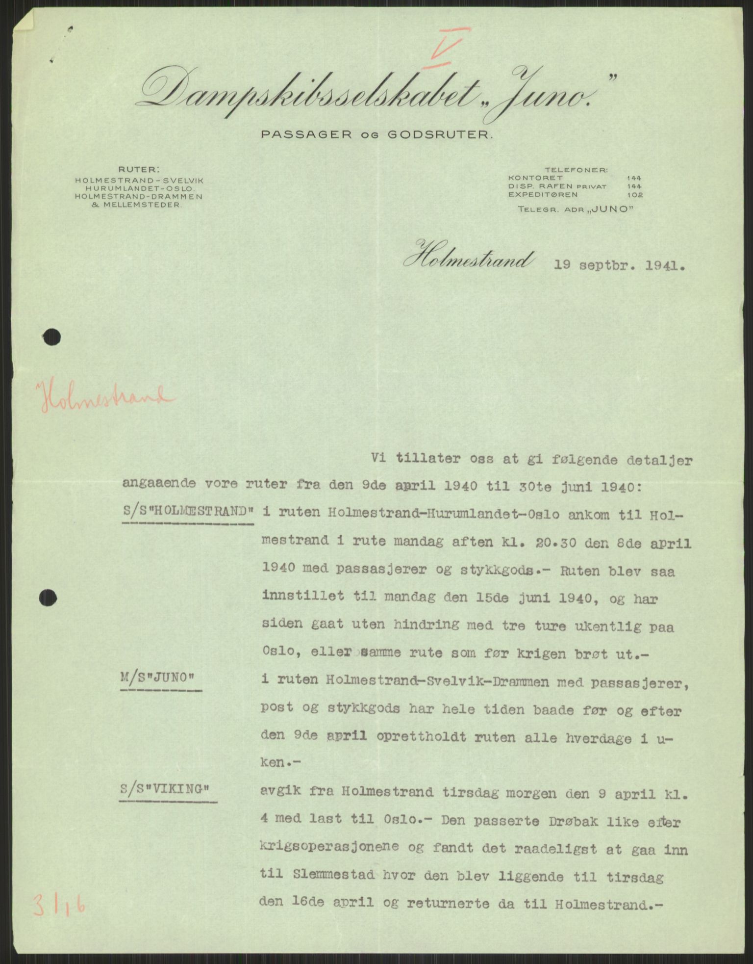 Forsvaret, Forsvarets krigshistoriske avdeling, AV/RA-RAFA-2017/Y/Ya/L0014: II-C-11-31 - Fylkesmenn.  Rapporter om krigsbegivenhetene 1940., 1940, p. 533