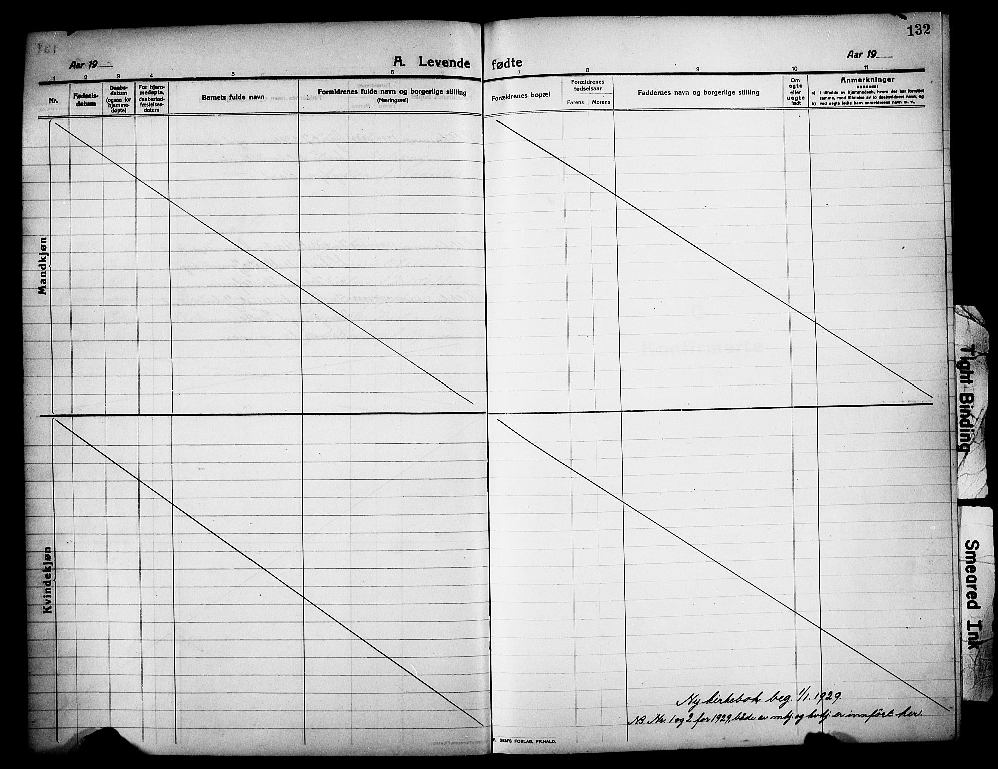 Lillehammer prestekontor, AV/SAH-PREST-088/H/Ha/Hab/L0002: Parish register (copy) no. 2, 1913-1929, p. 132