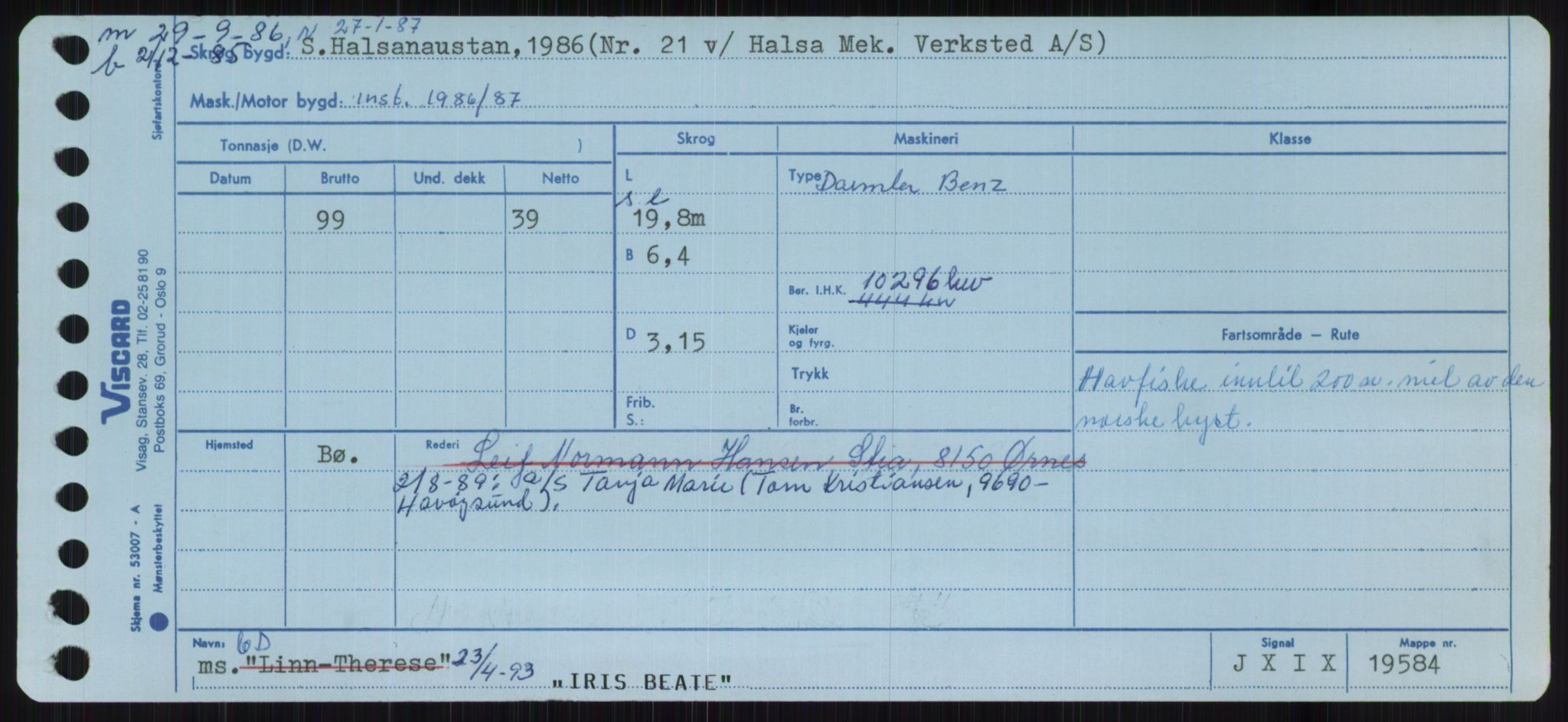 Sjøfartsdirektoratet med forløpere, Skipsmålingen, AV/RA-S-1627/H/Ha/L0003/0001: Fartøy, Hilm-Mar / Fartøy, Hilm-Kol, p. 367
