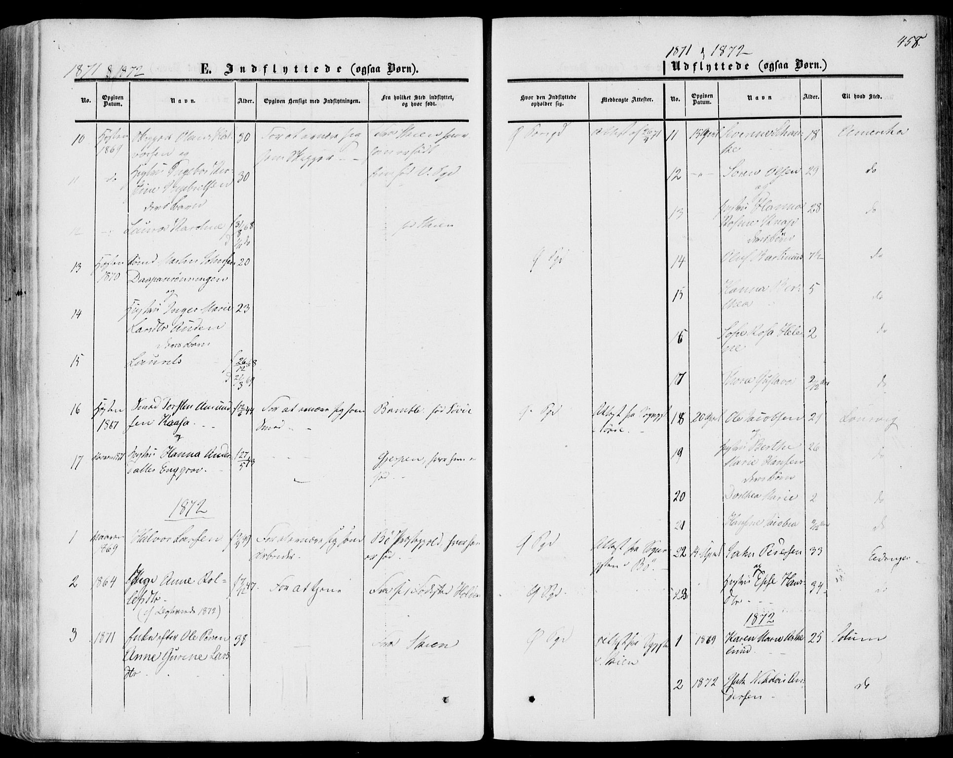 Porsgrunn kirkebøker , SAKO/A-104/F/Fa/L0007: Parish register (official) no. 7, 1858-1877, p. 458