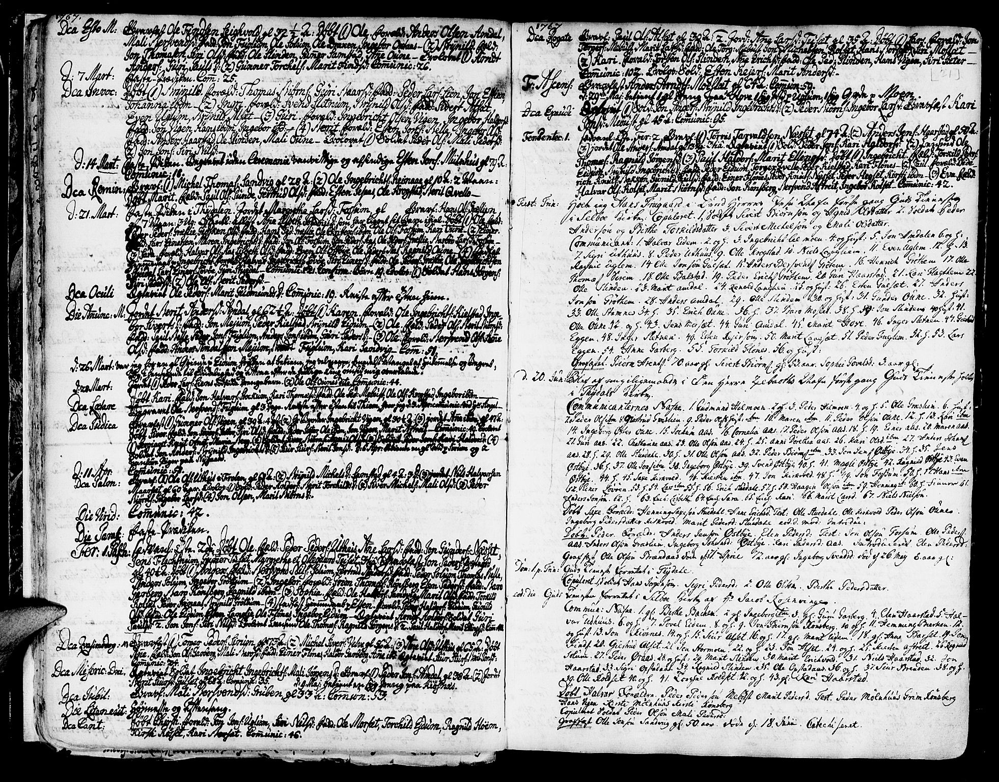 Ministerialprotokoller, klokkerbøker og fødselsregistre - Sør-Trøndelag, SAT/A-1456/695/L1138: Parish register (official) no. 695A02 /1, 1757-1801, p. 21