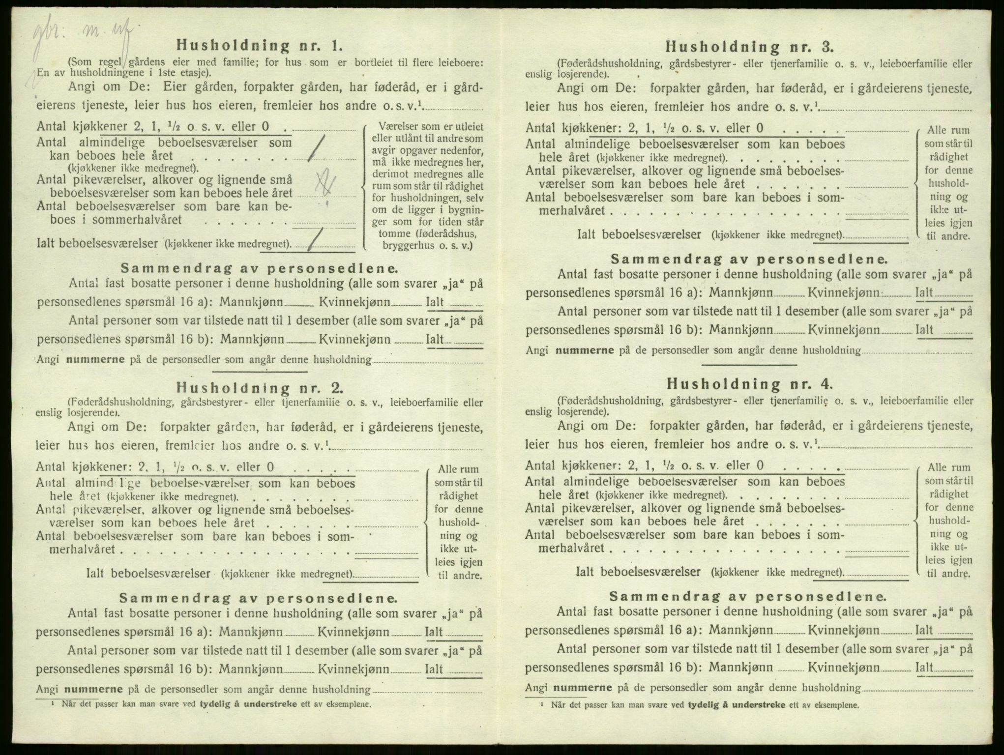 SAKO, 1920 census for Hole, 1920, p. 468
