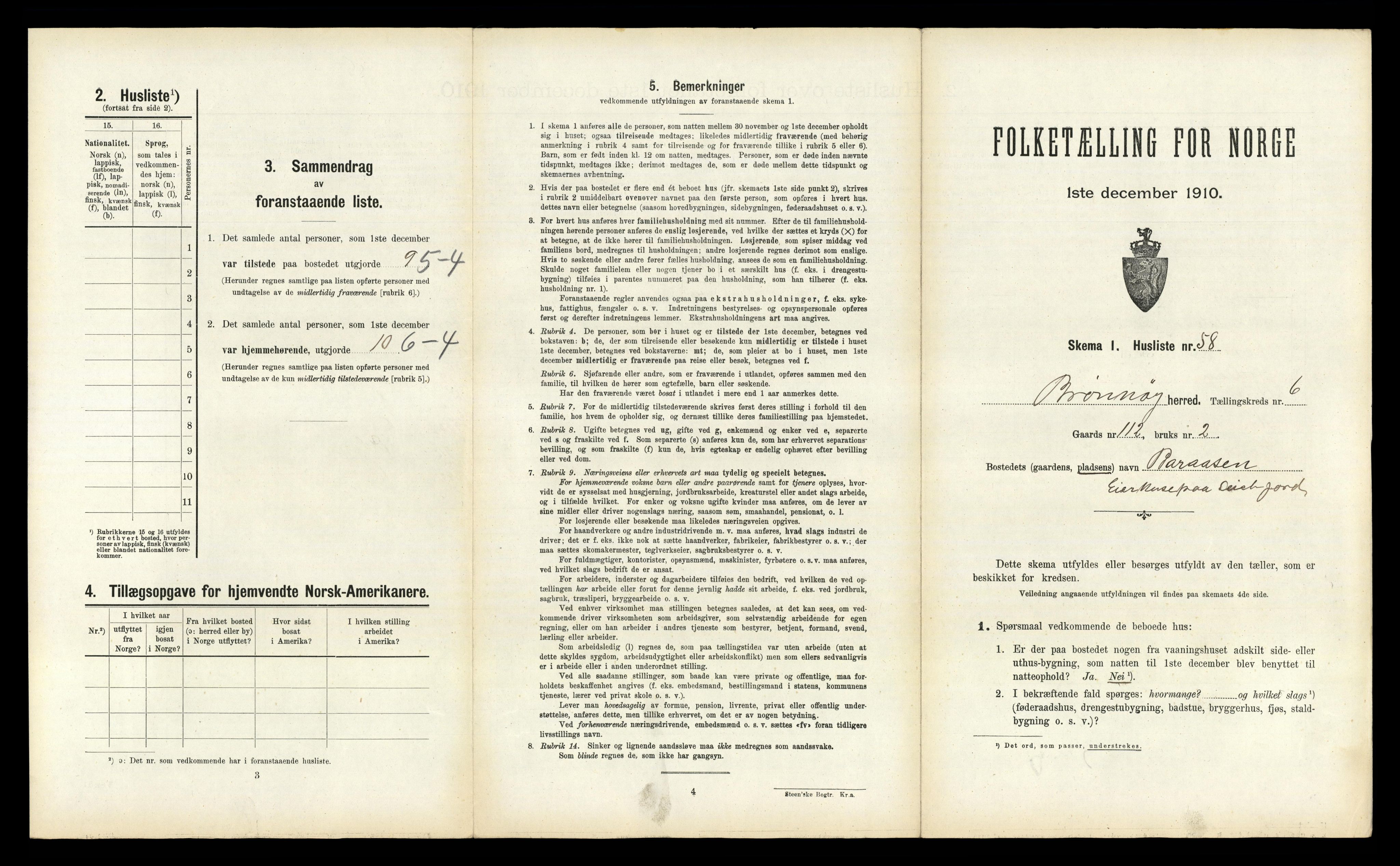 RA, 1910 census for Brønnøy, 1910, p. 589