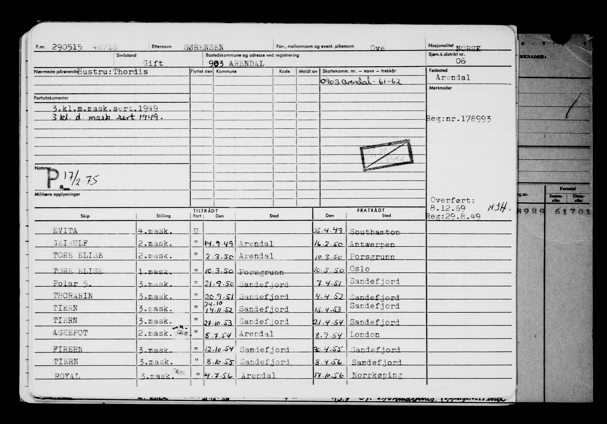 Direktoratet for sjømenn, AV/RA-S-3545/G/Gb/L0130: Hovedkort, 1915, p. 200