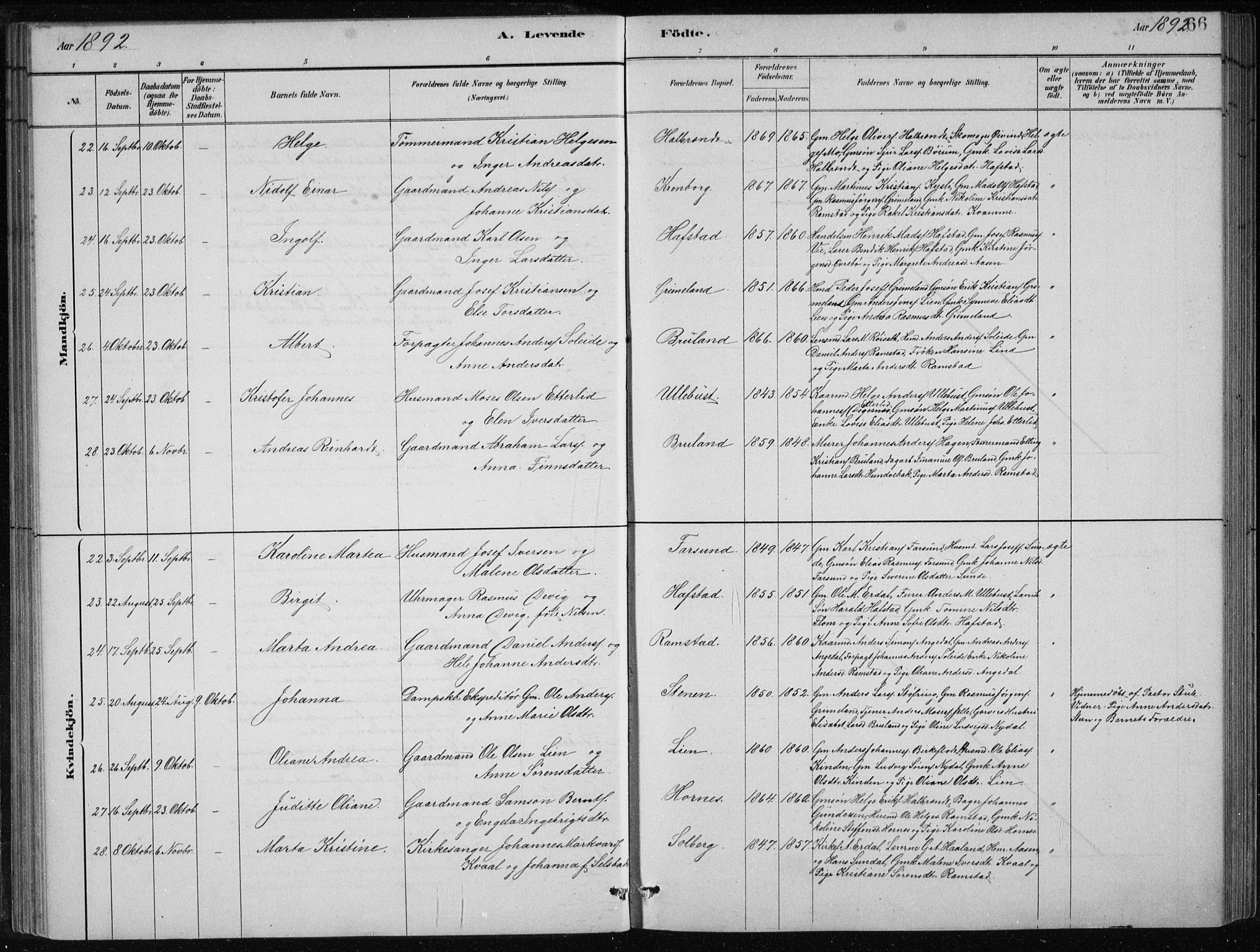 Førde sokneprestembete, AV/SAB-A-79901/H/Hab/Haba/L0002: Parish register (copy) no. A 2, 1881-1898, p. 66