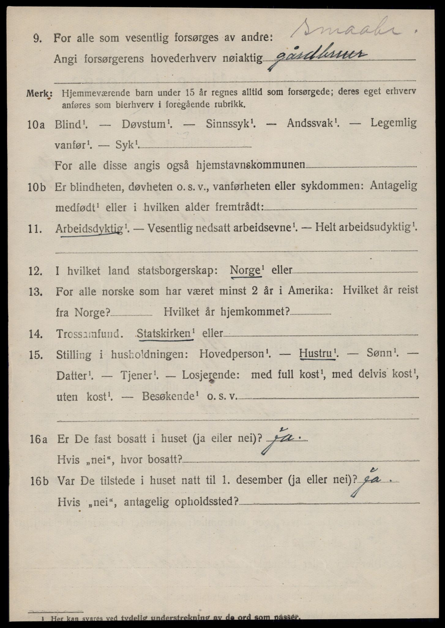 SAT, 1920 census for Bremsnes, 1920, p. 8464