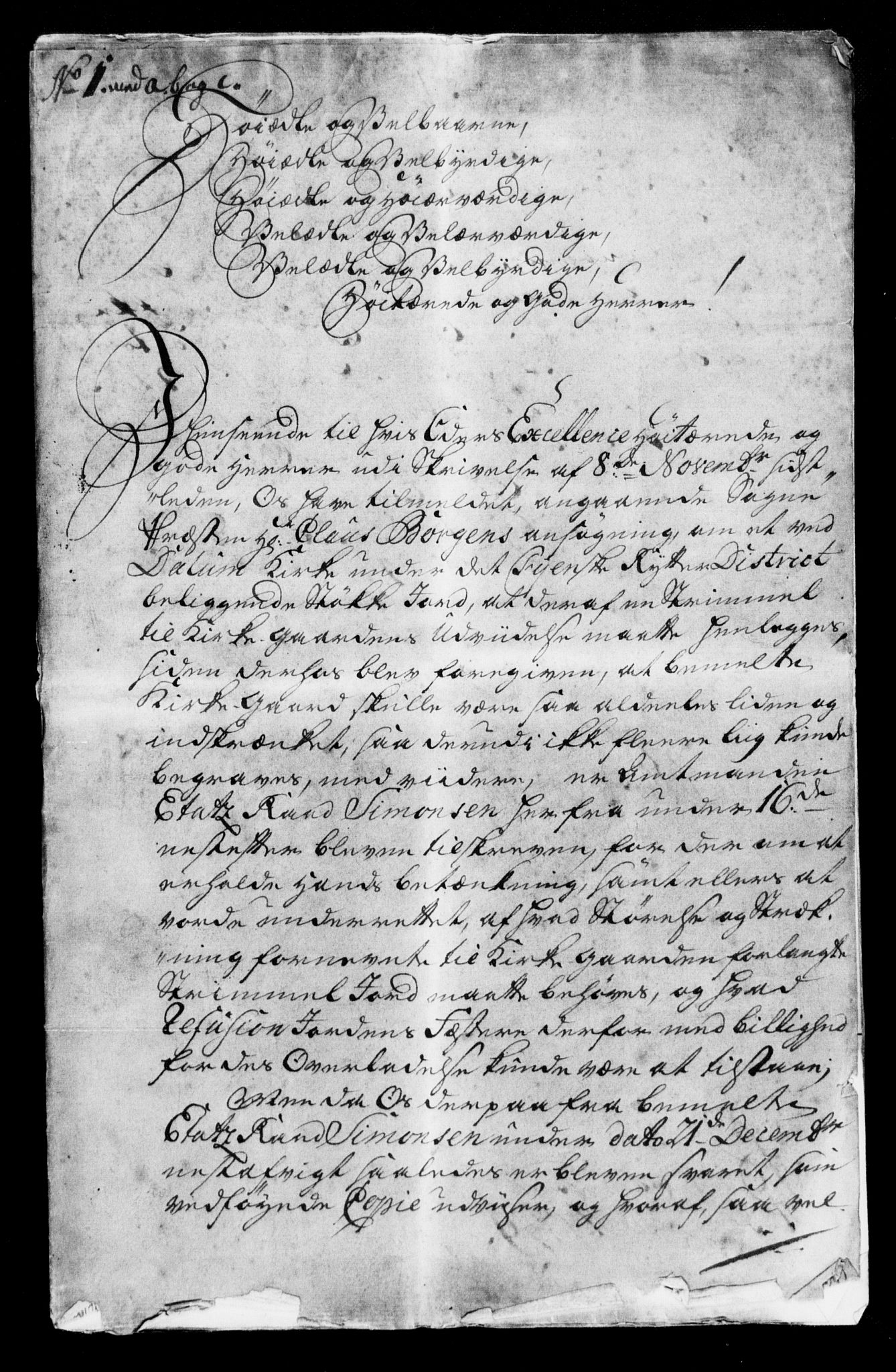 Generalkirkeinspektionskollegiet, DRA/A-0008/F4-06/F4-06-19: Protokollerede indkomne sager, 1749