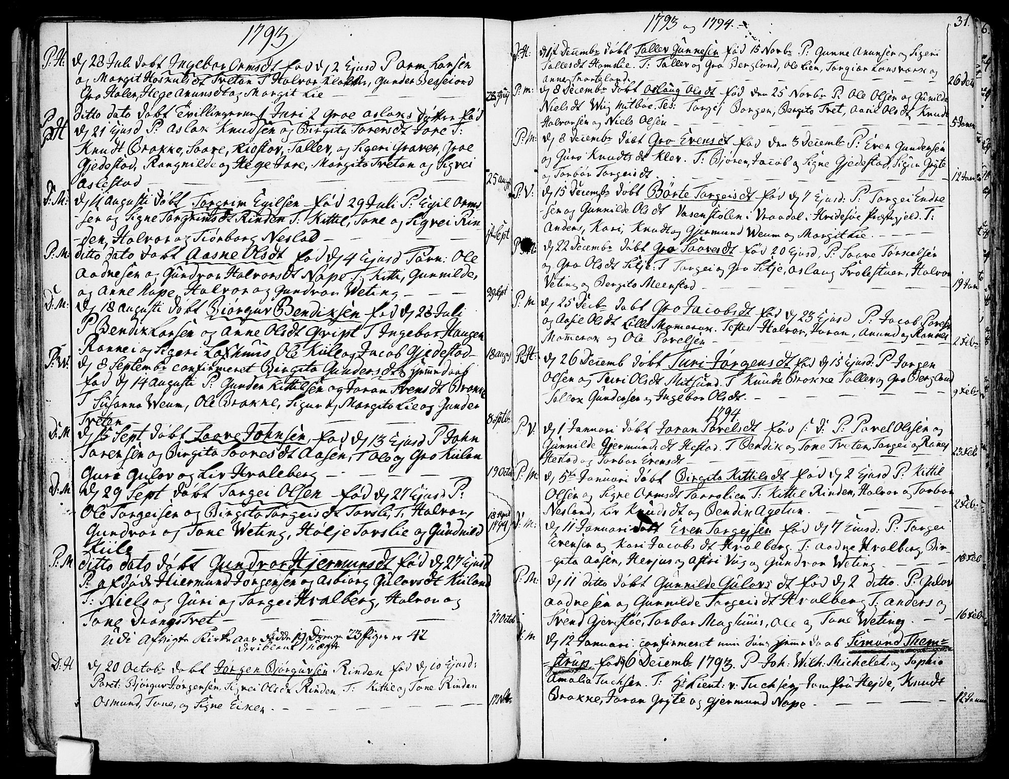 Fyresdal kirkebøker, AV/SAKO-A-263/F/Fa/L0002: Parish register (official) no. I 2, 1769-1814, p. 31