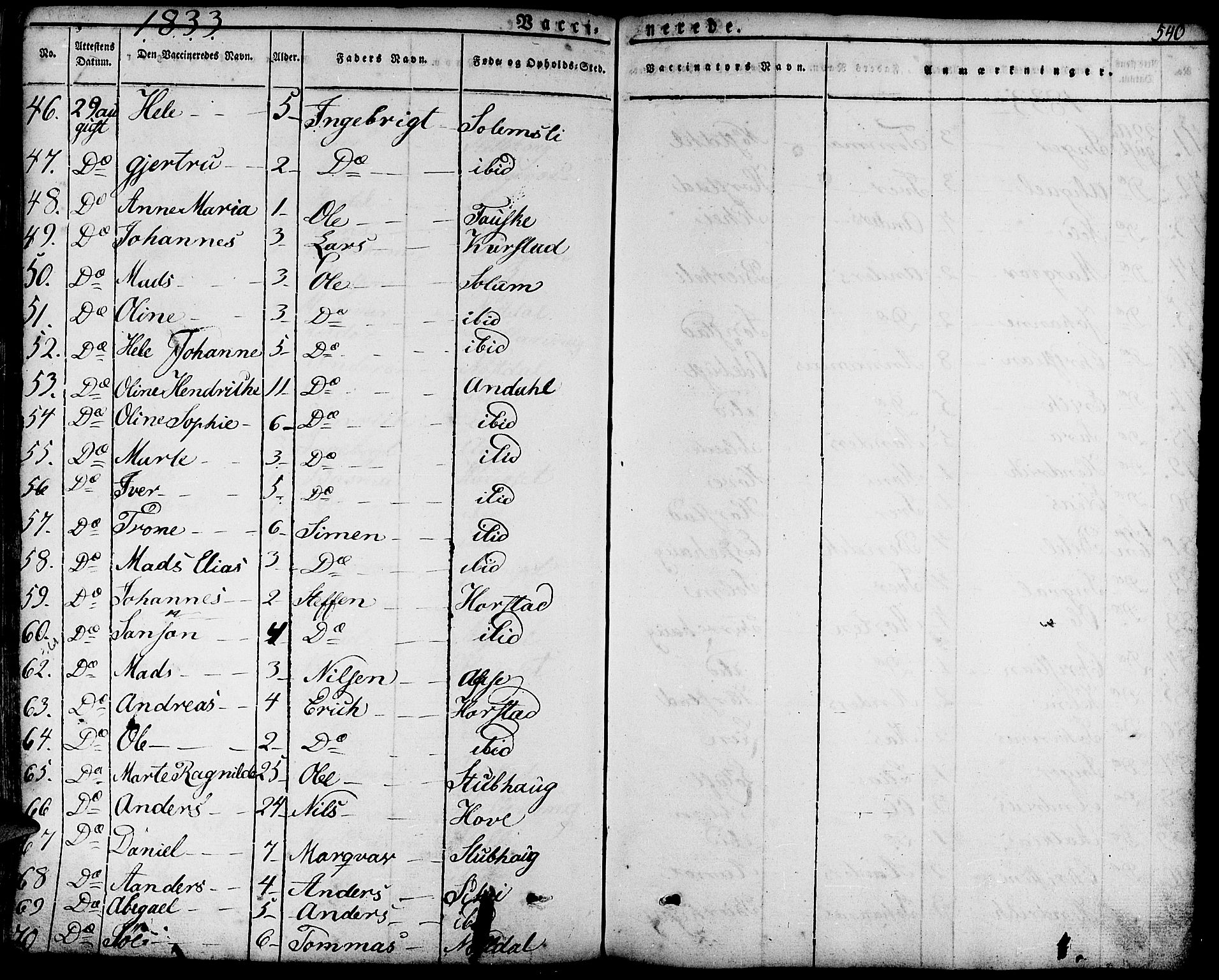 Førde sokneprestembete, AV/SAB-A-79901/H/Haa/Haaa/L0006: Parish register (official) no. A 6, 1821-1842, p. 540