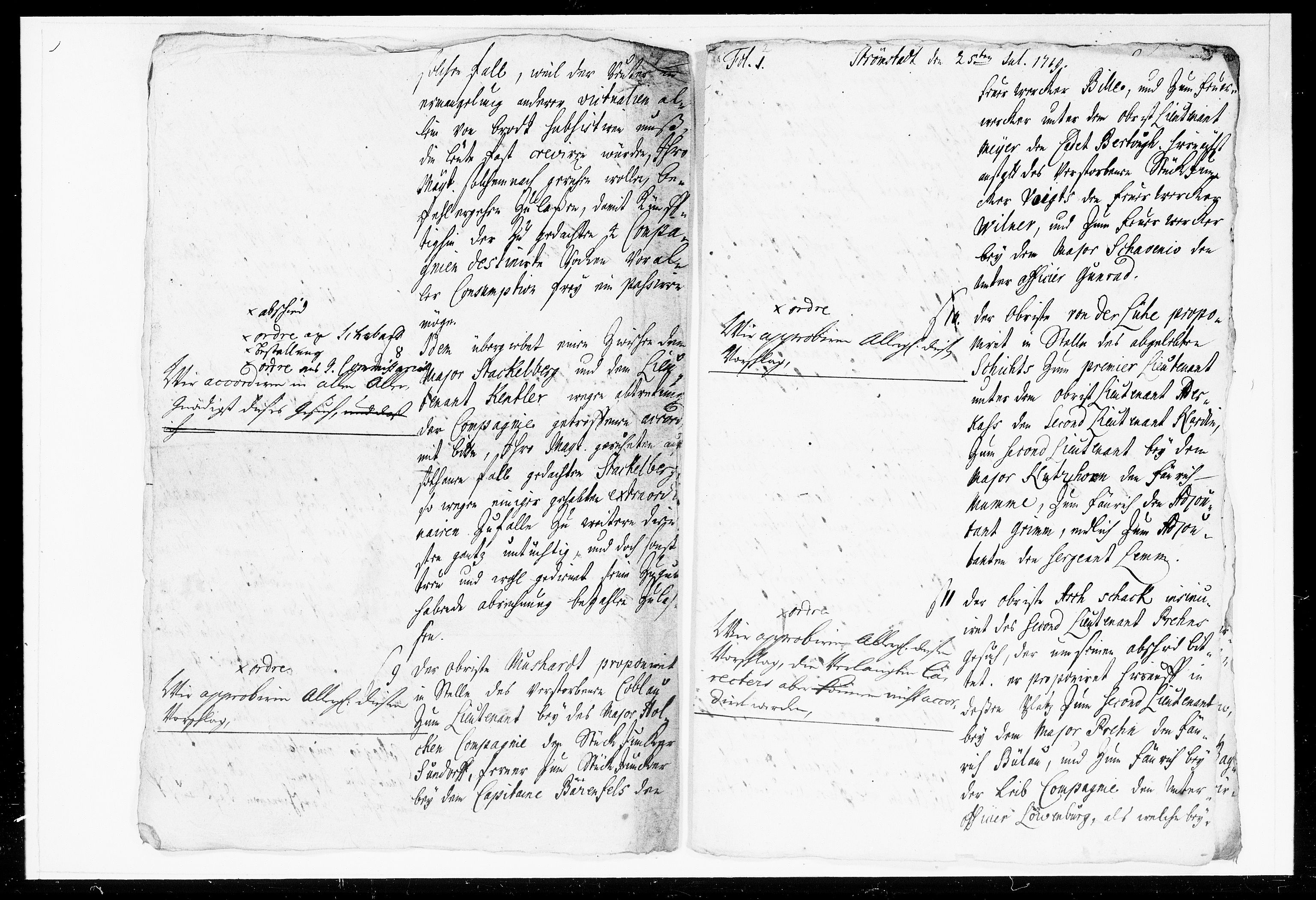 Krigskollegiet, Krigskancelliet, DRA/A-0006/-/1052-1056: Refererede sager, 1719, p. 226
