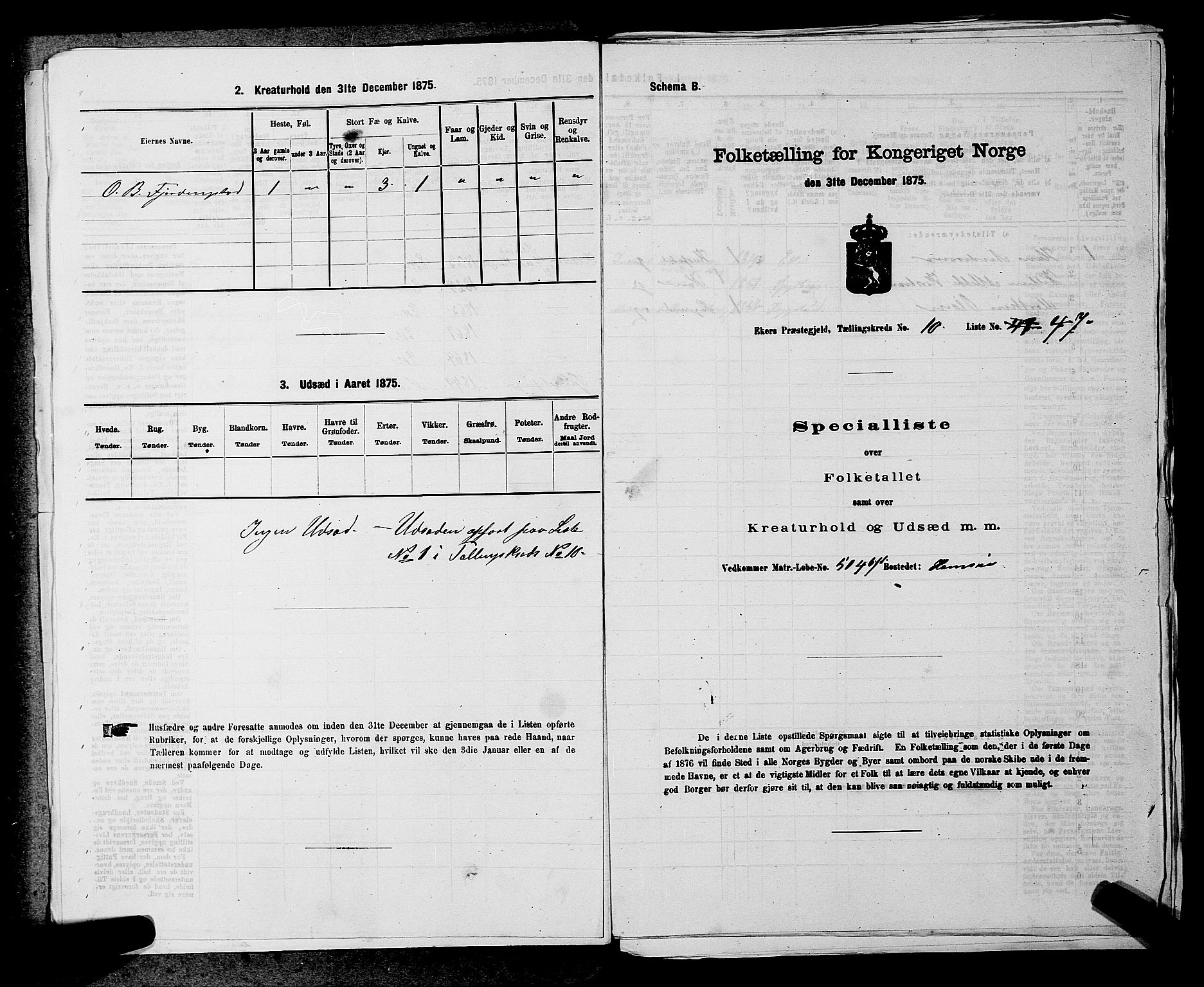 SAKO, 1875 census for 0624P Eiker, 1875, p. 1613