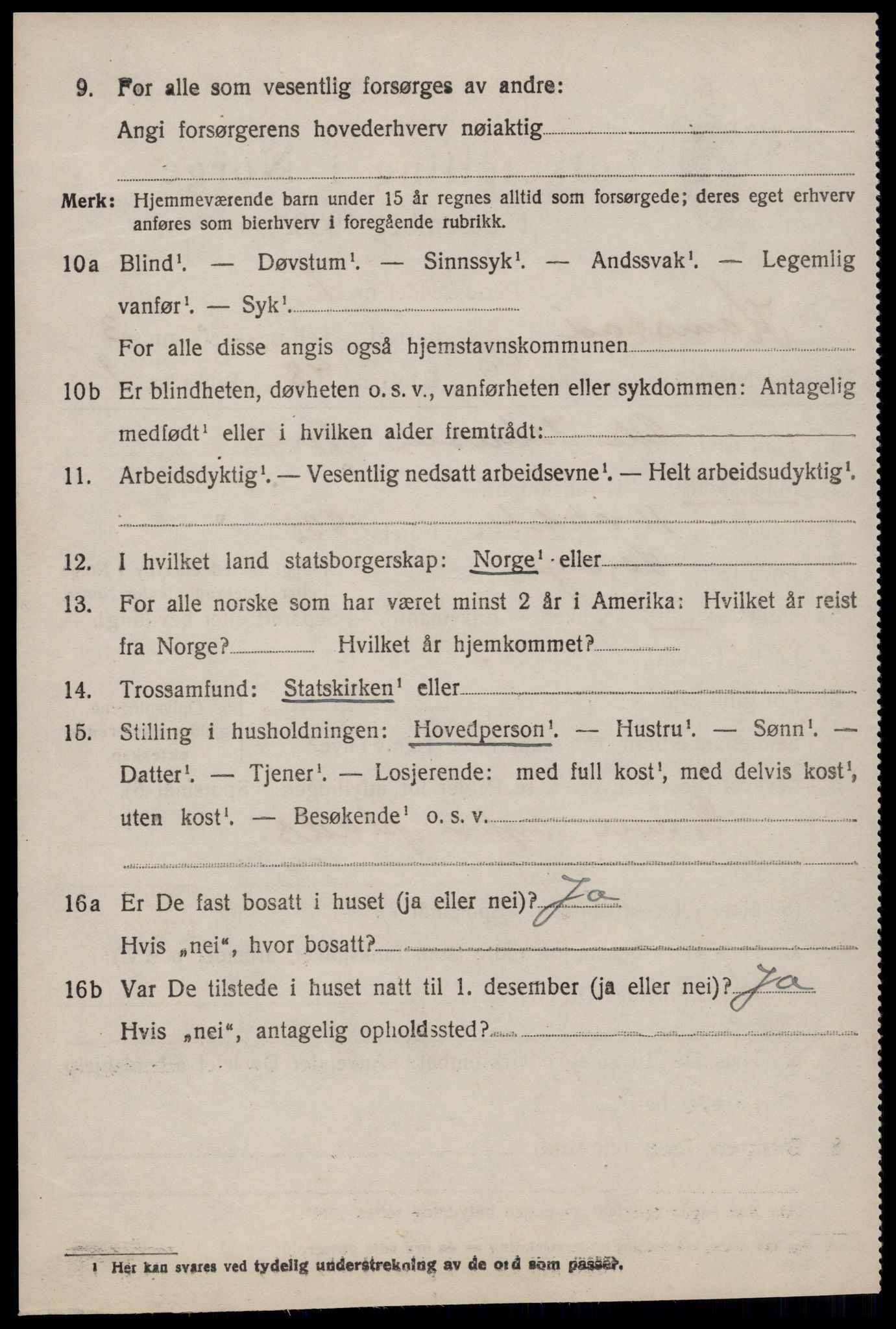 SAT, 1920 census for Kornstad, 1920, p. 2492