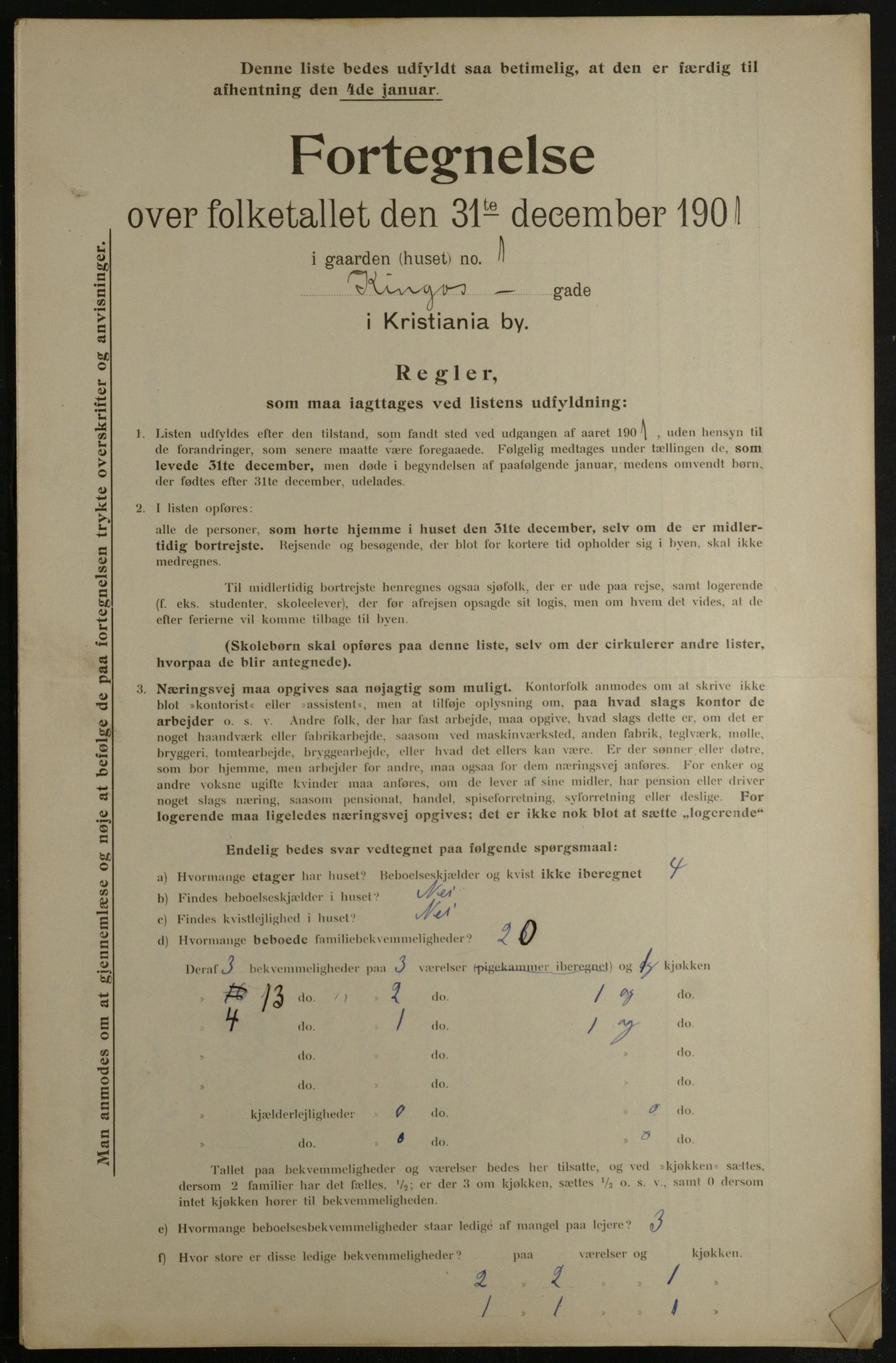 OBA, Municipal Census 1901 for Kristiania, 1901, p. 7715