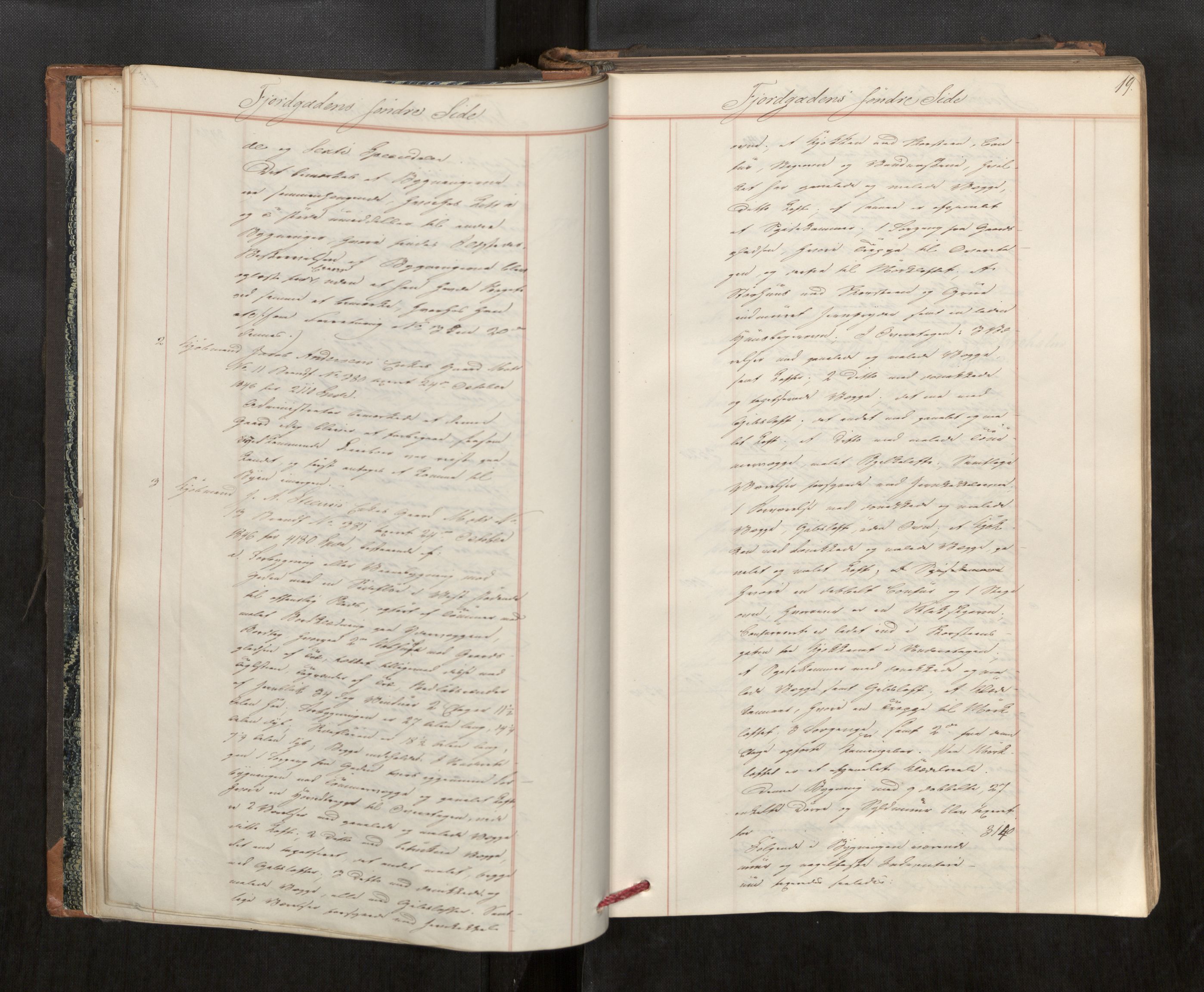 Norges Brannkasse Trondheim magistrat, AV/SAT-A-5590/Fa/L0034: Branntakstprotokoll D, 1856, p. 18b-19a