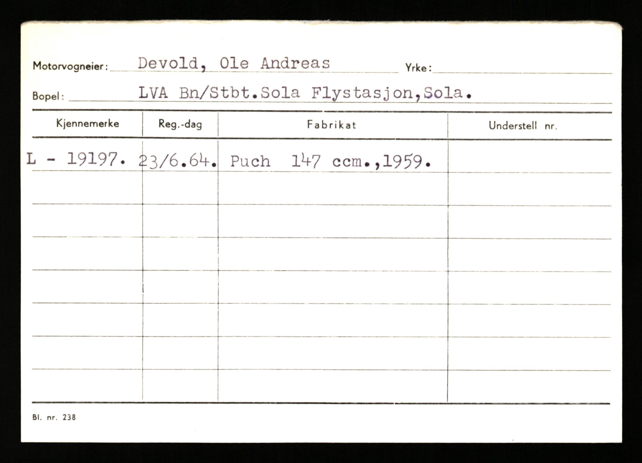 Stavanger trafikkstasjon, AV/SAST-A-101942/0/H/L0006: Dalva - Egersund, 1930-1971, p. 417